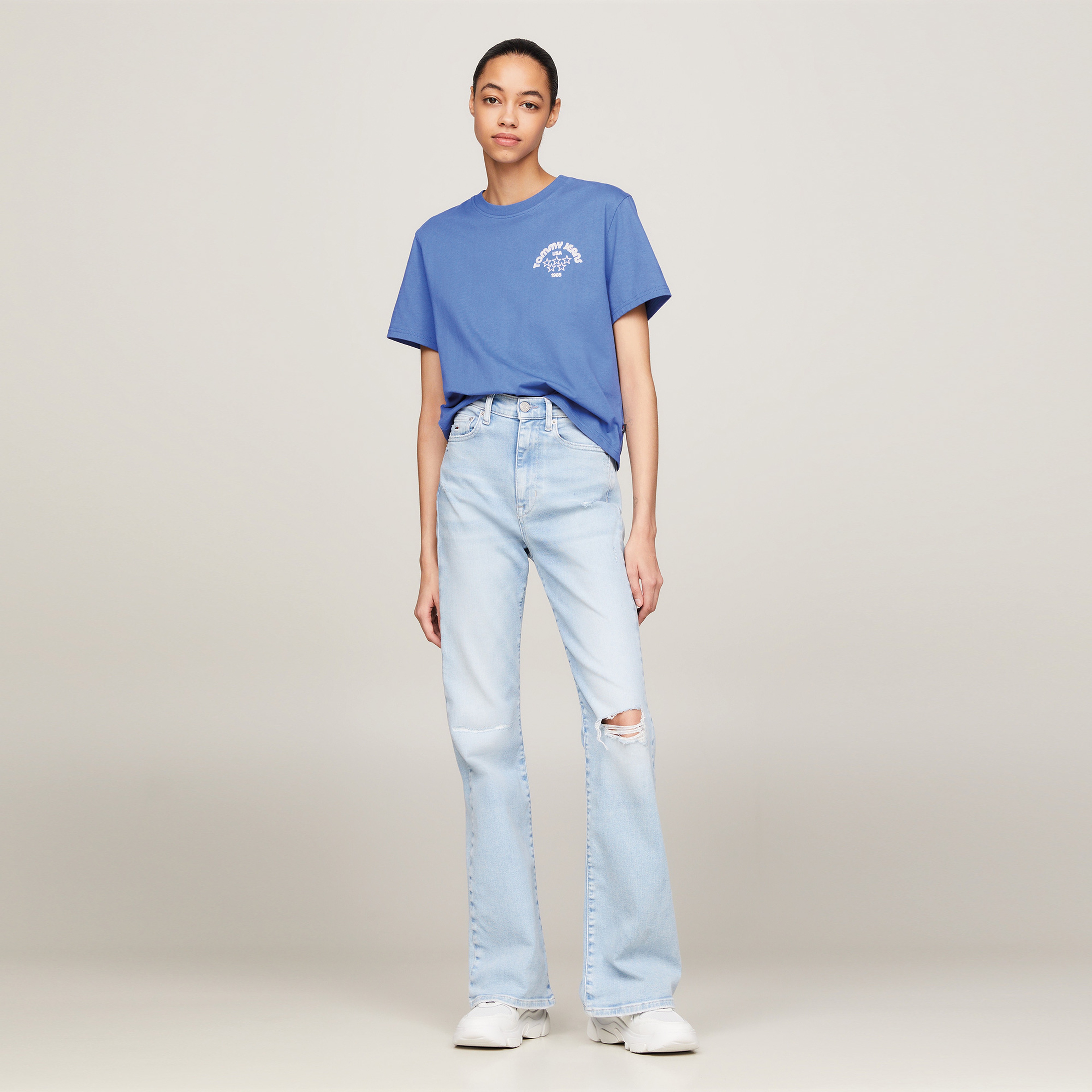 Tommy Hilfiger Kadın Mavi Tshirt