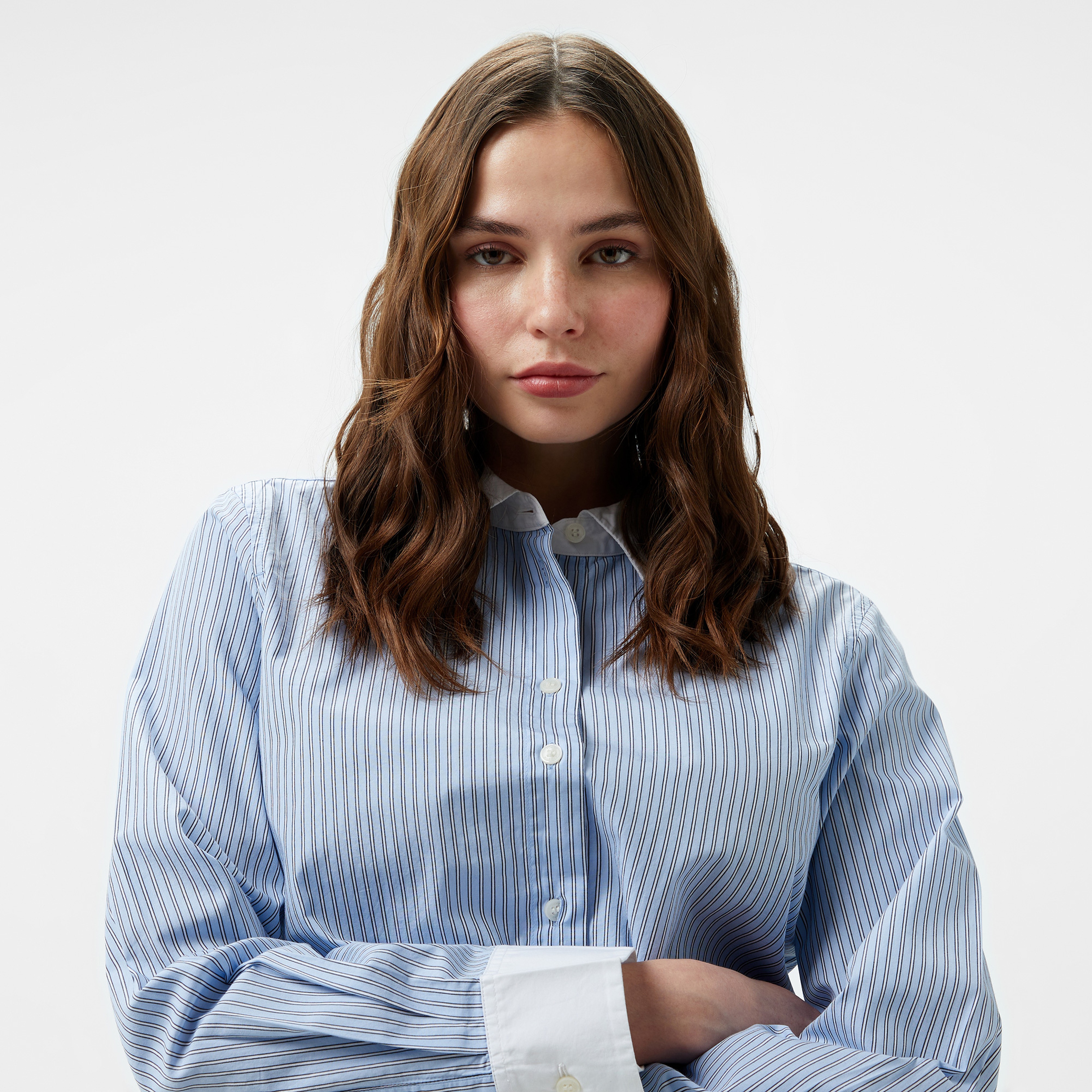 Tommy Hilfiger Kadın Mavi Gömlek
