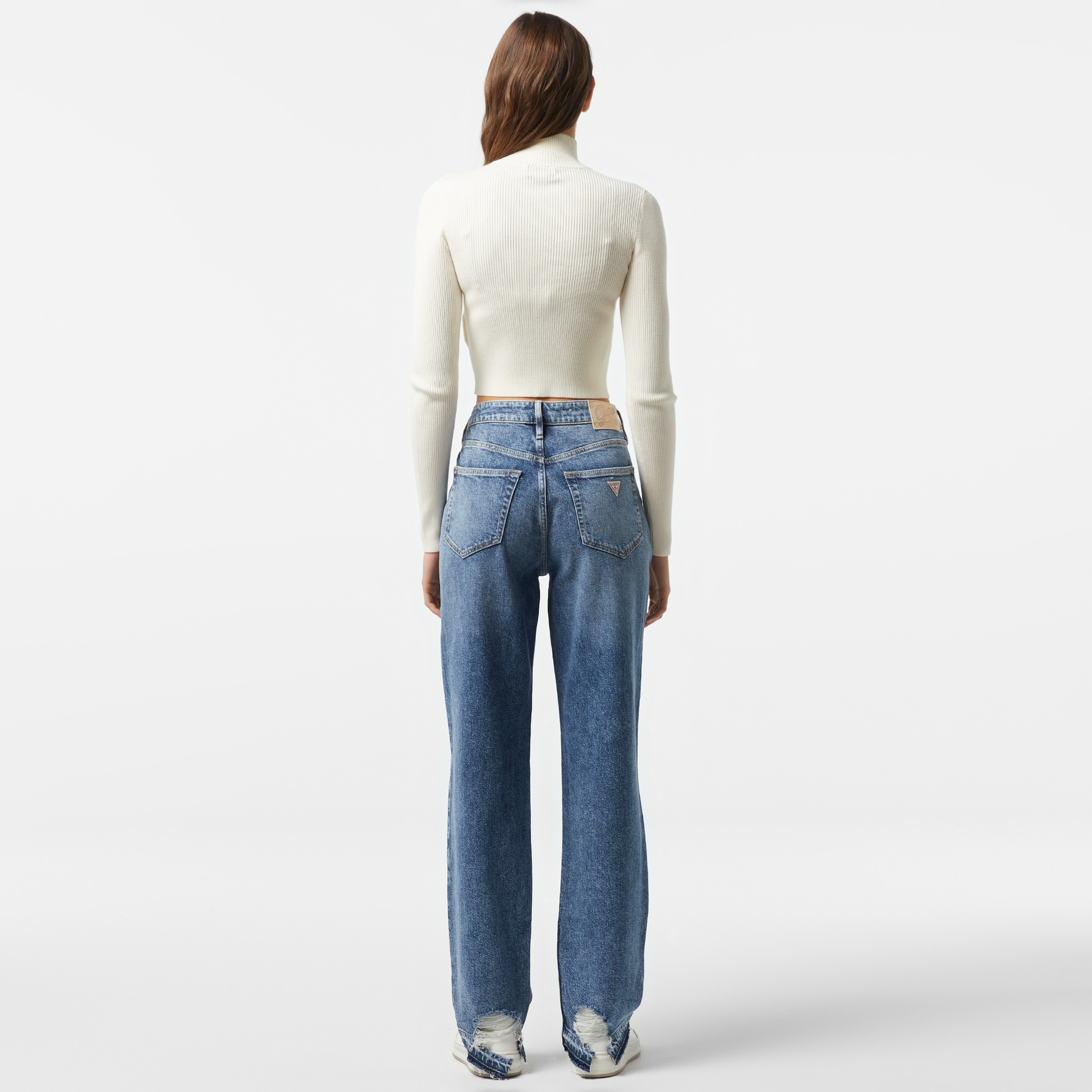 Guess Hollywood Eco Hidden Rindaco Kadın Mavi Jean