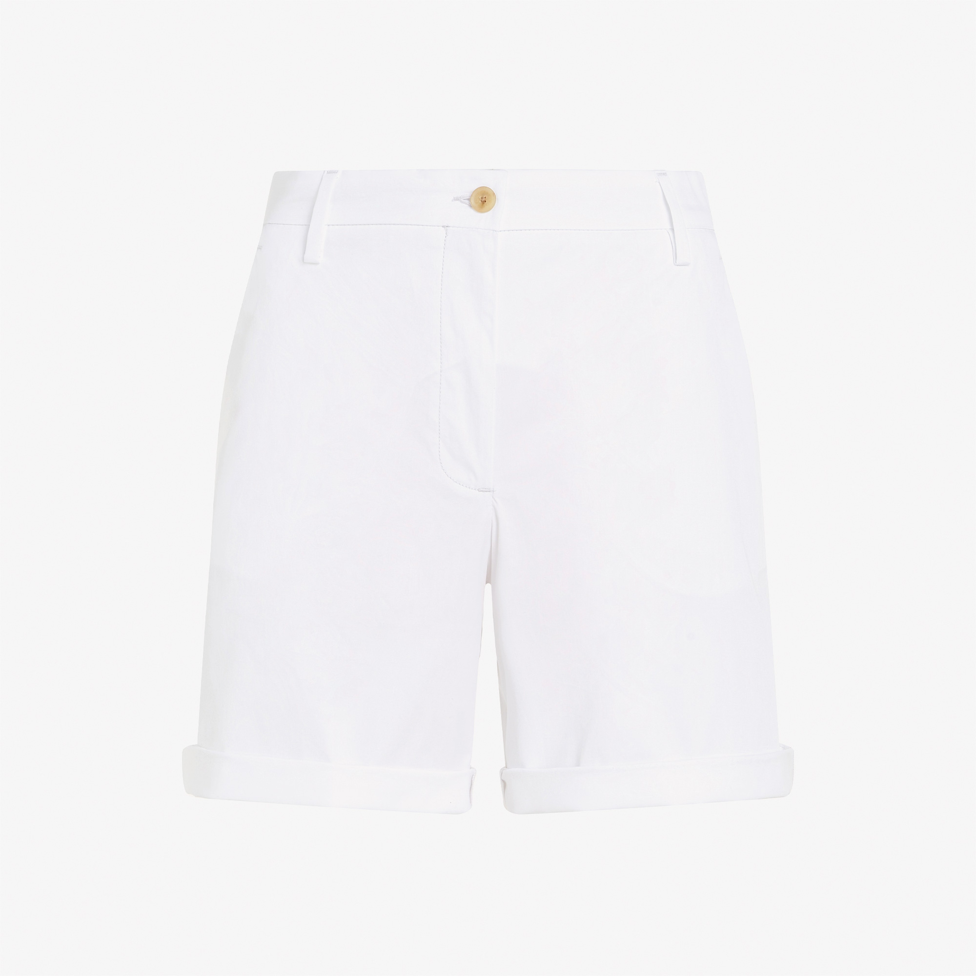 Tommy Hilfiger Co Blend Chino Kadın Beyaz Şort