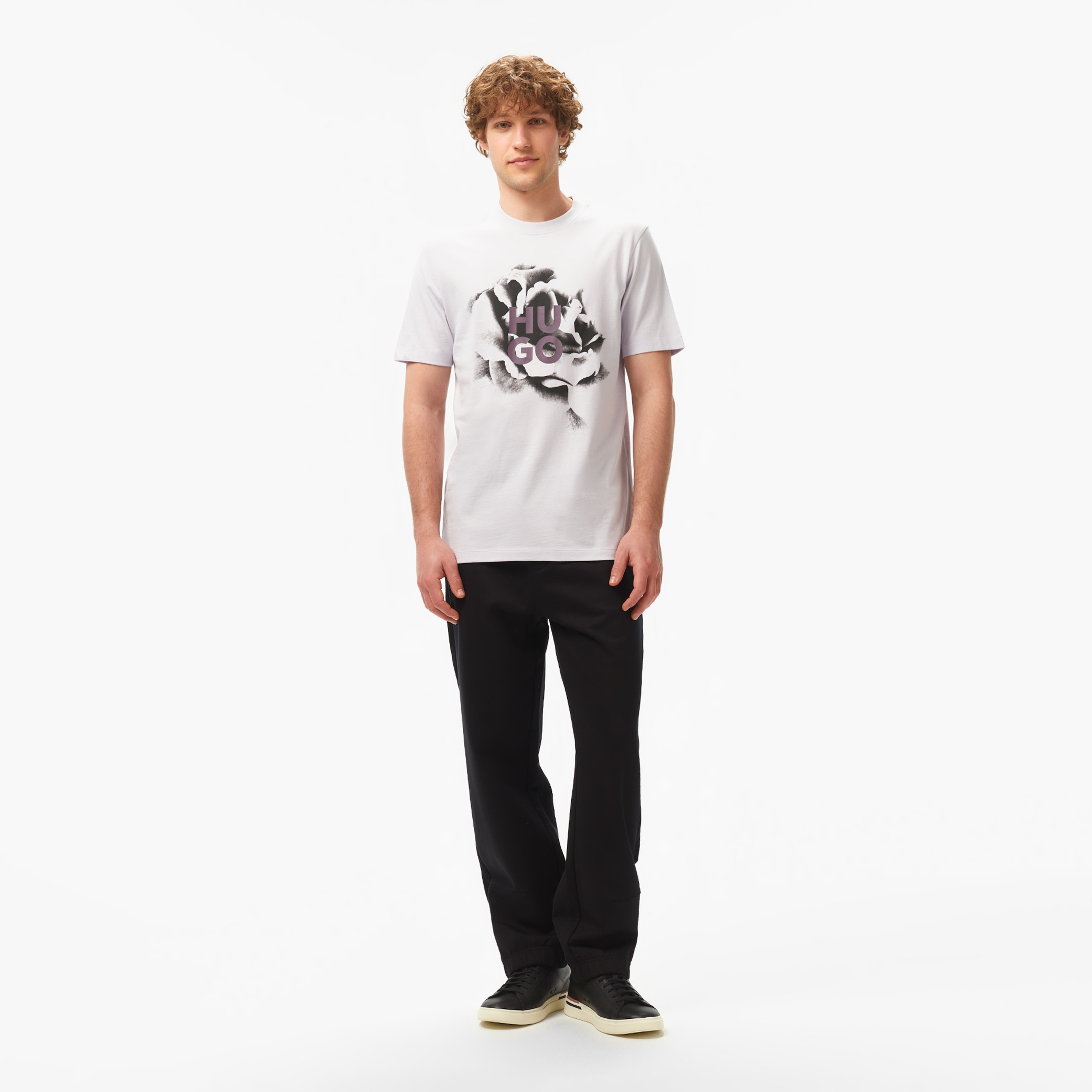 Hugo Dignitey Erkek Mor T-Shirt