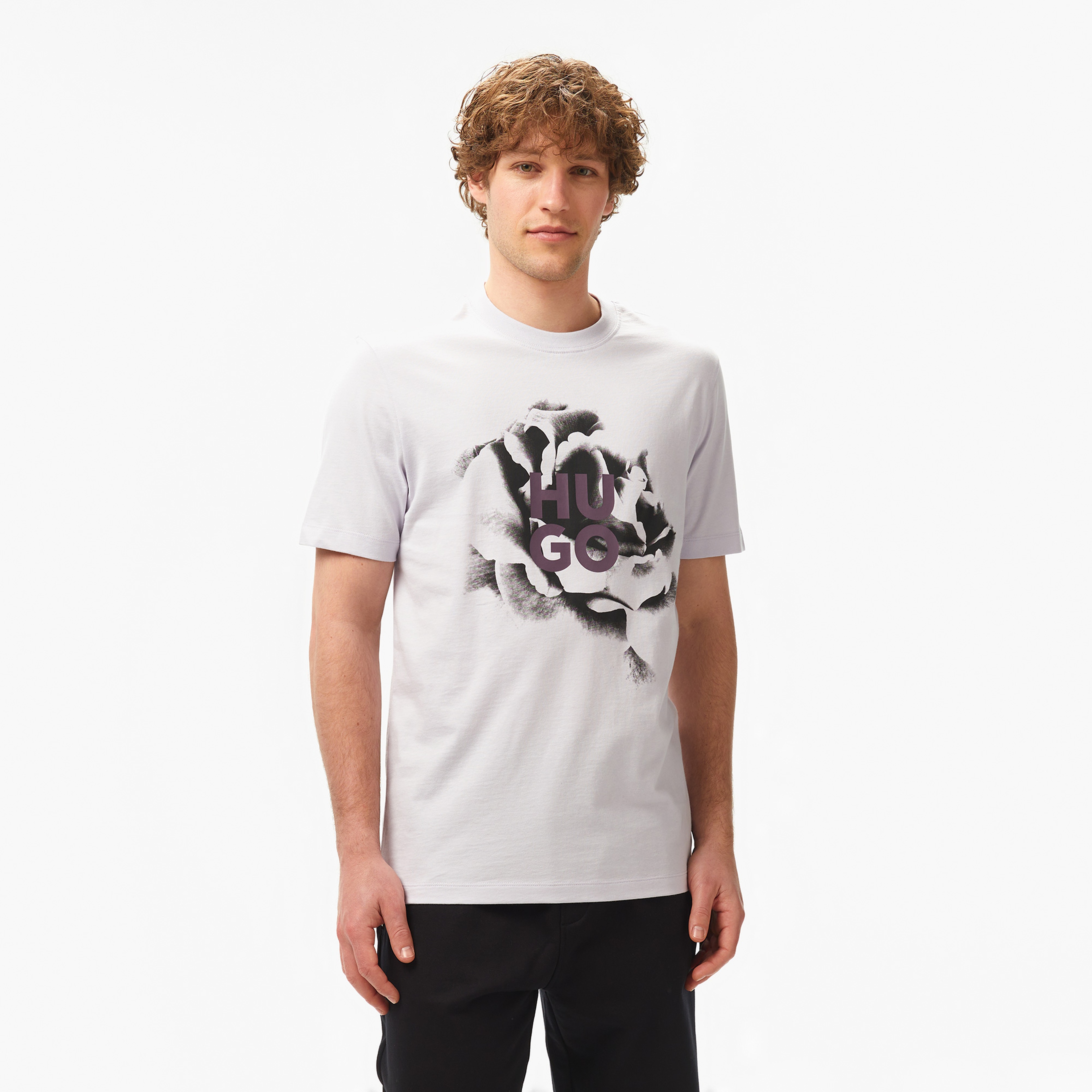 Hugo Dignitey Erkek Mor T-Shirt
