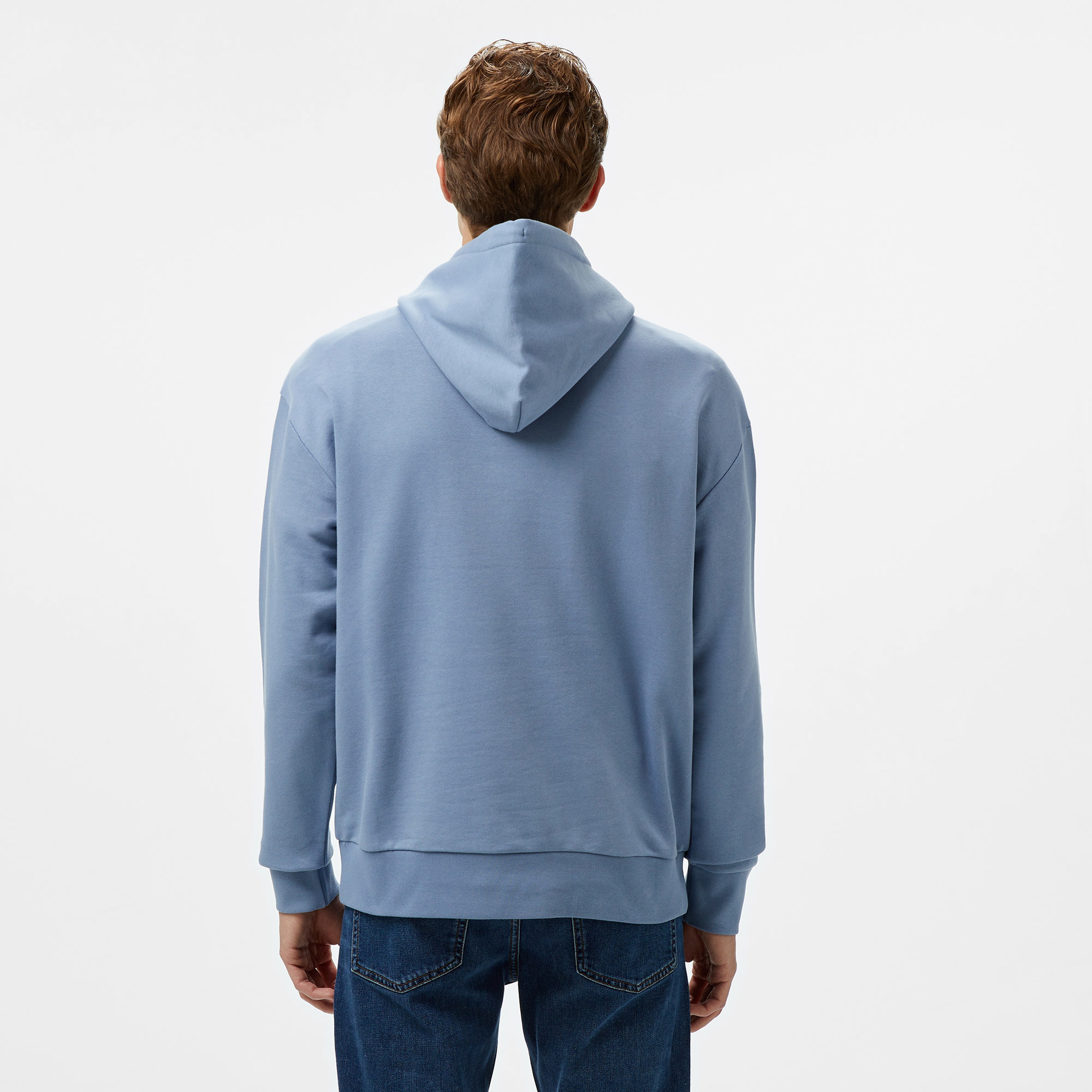 Calvin Klein Hero Logo Comfort Erkek Mavi Hoodie