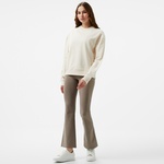 Calvin Klein Hero Logo Kadın Krem Sweatshirt