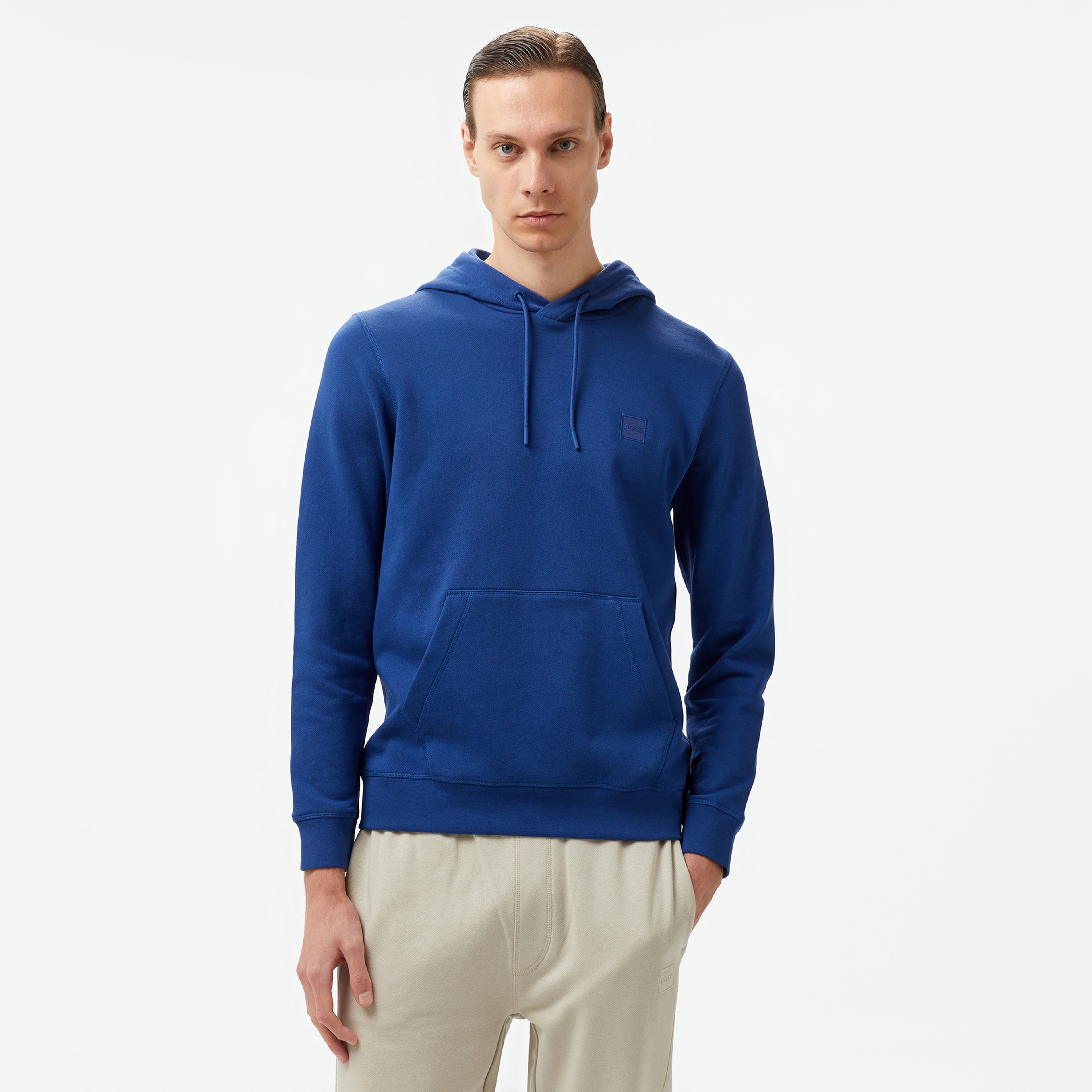 Boss Wetalk Erkek Mavi Hoodie