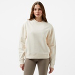 Calvin Klein Hero Logo Kadın Krem Sweatshirt