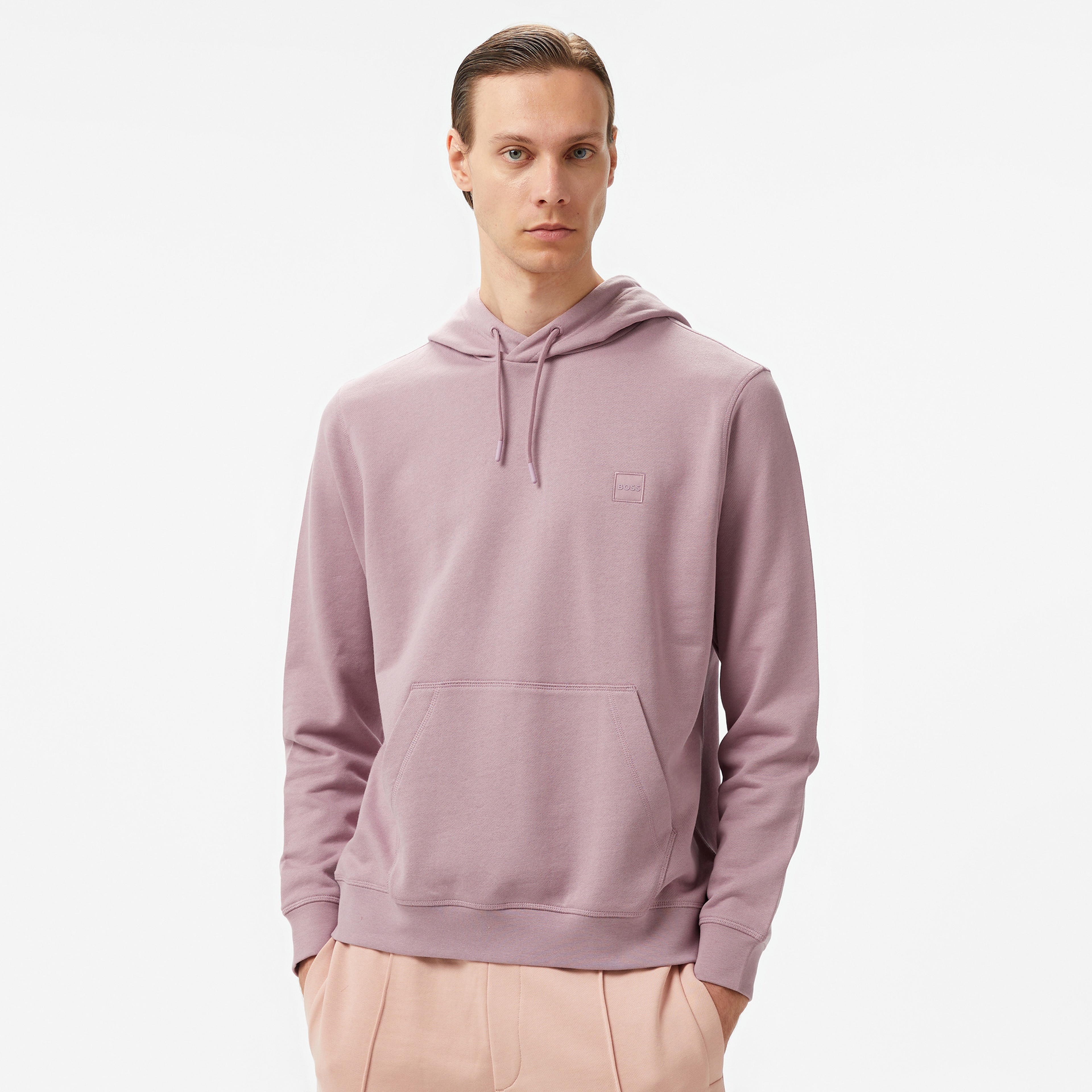 Boss Wetalk Erkek Mor Hoodie