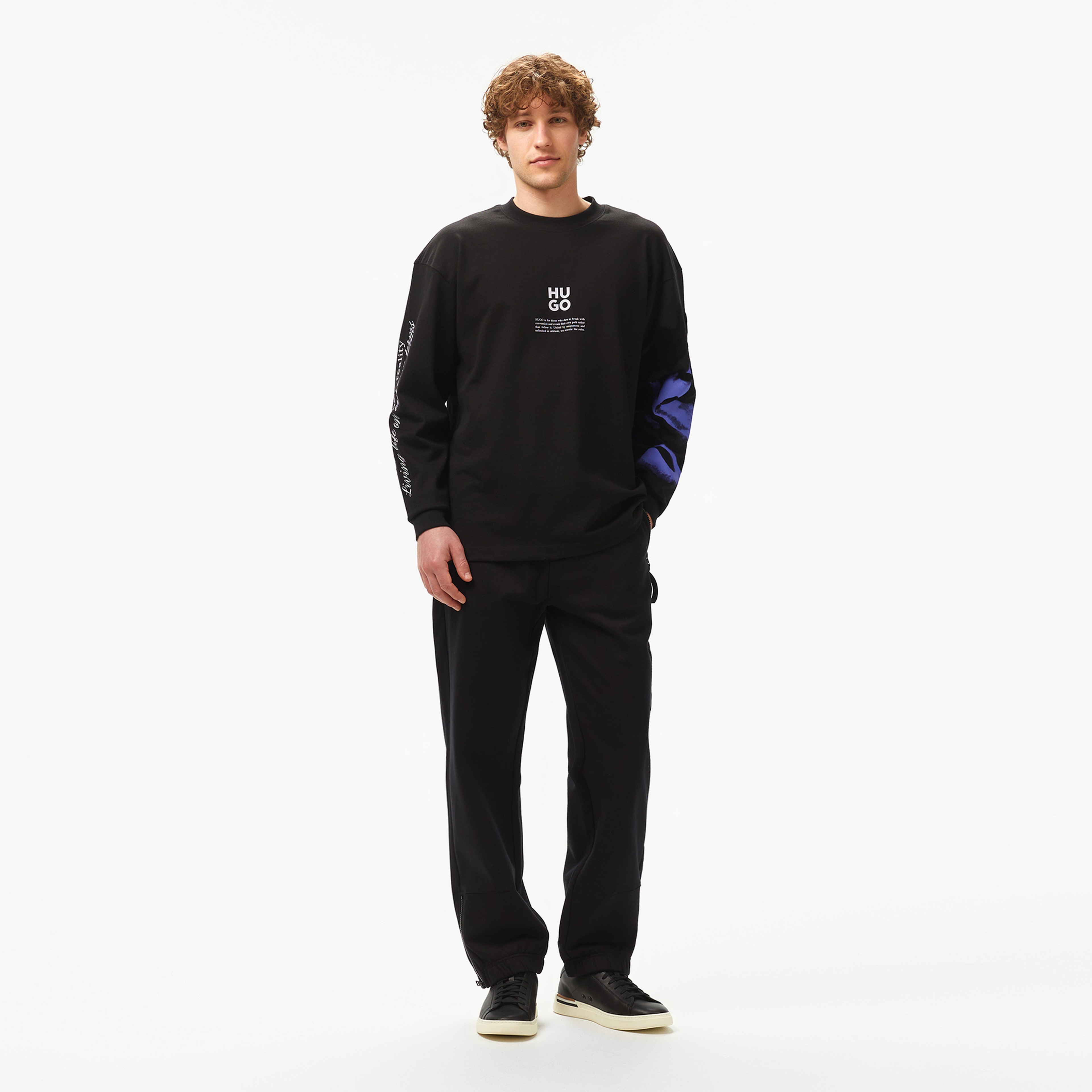 Hugo Dapurlsli Erkek Siyah Sweatshirt