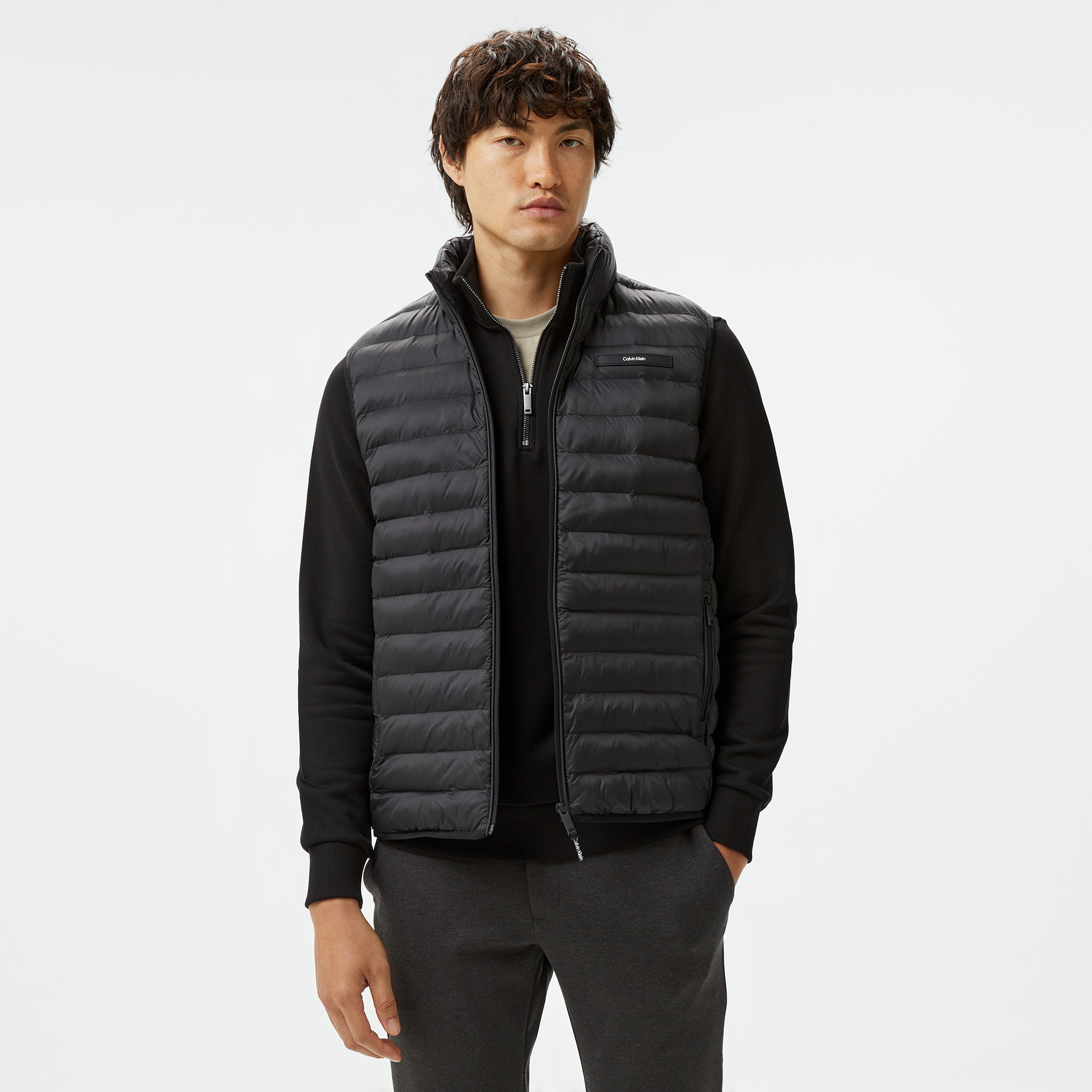 Calvin Klein Quilt Erkek Siyah Yelek