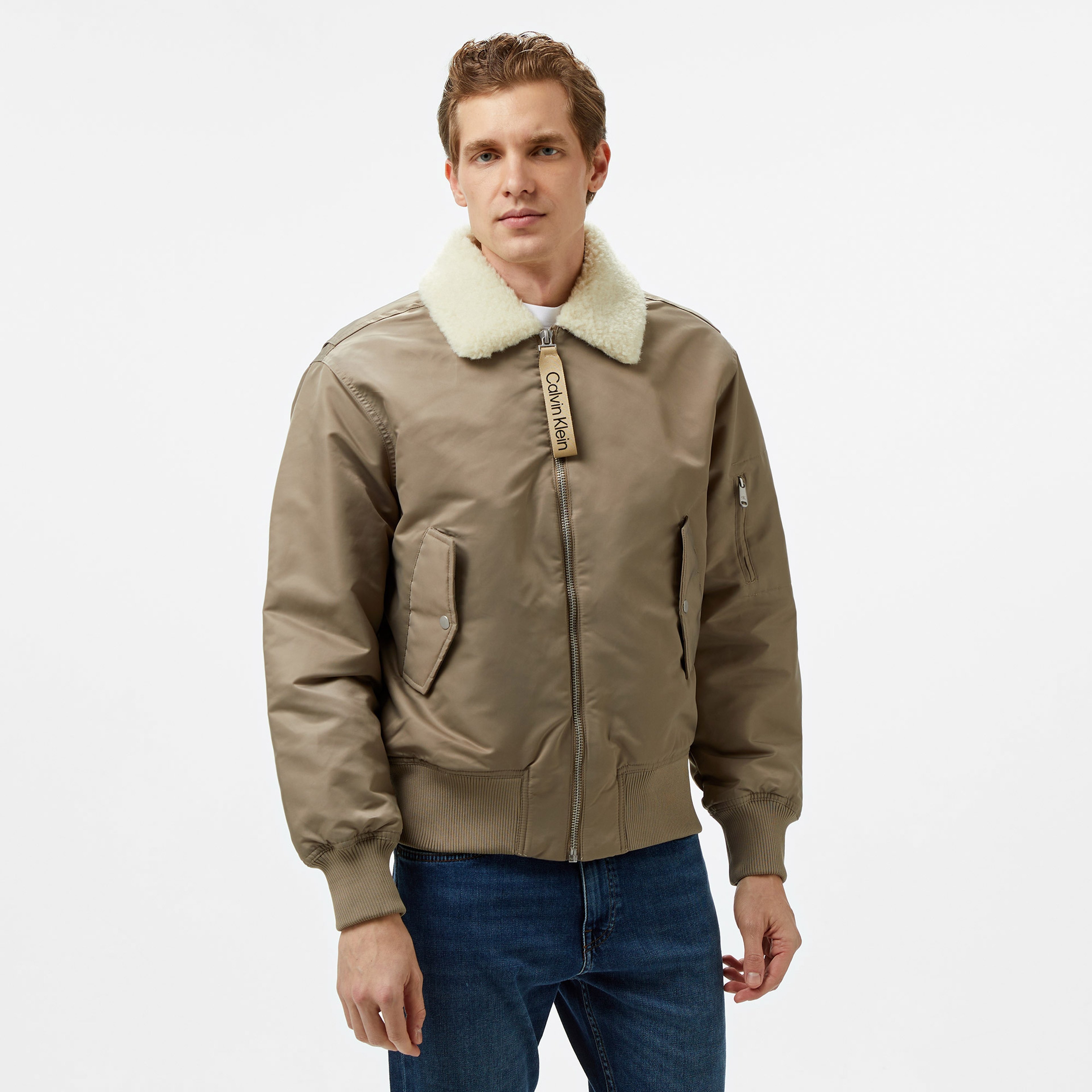 Calvin Klein Jeans Erkek Bej Mont