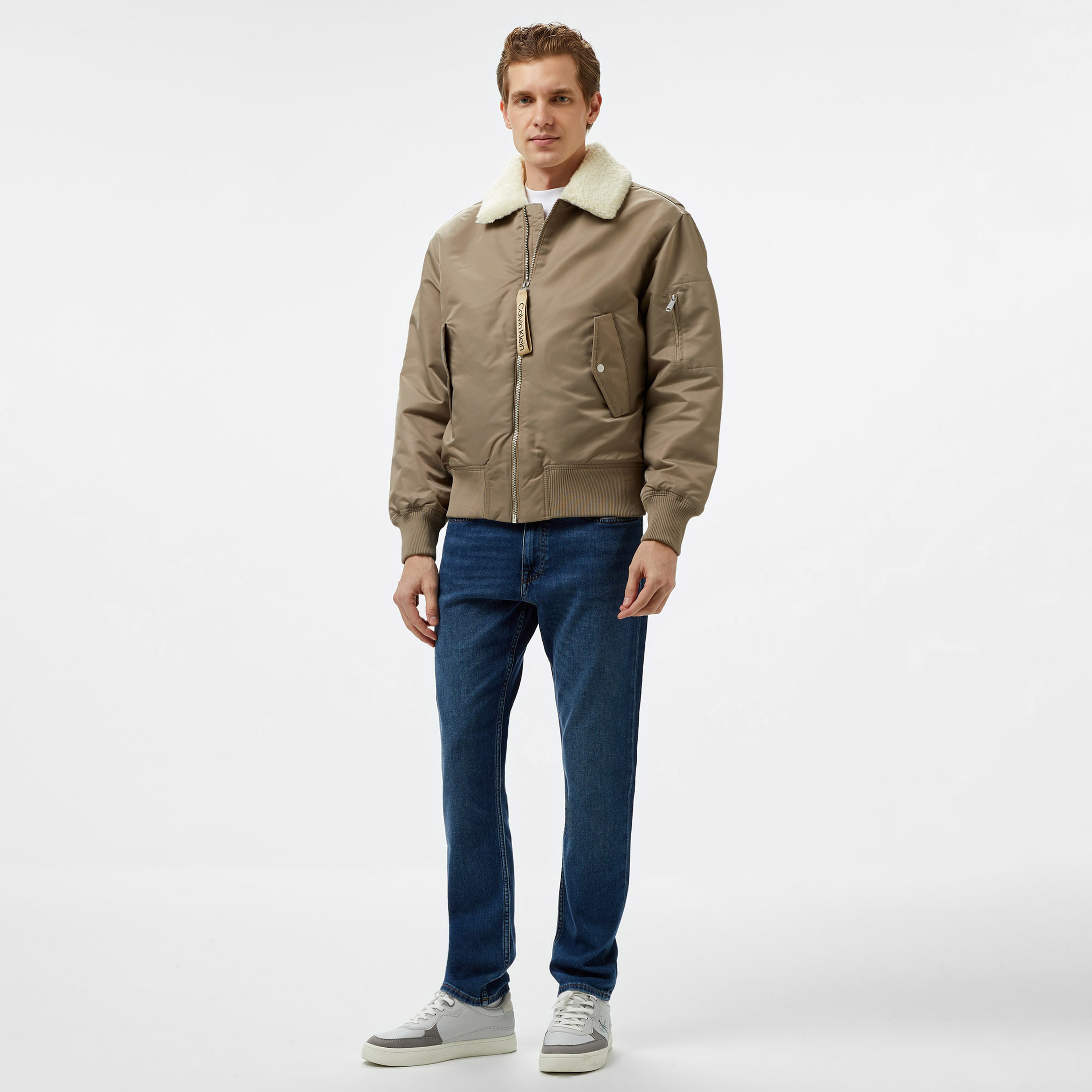 Calvin Klein Jeans Erkek Bej Mont