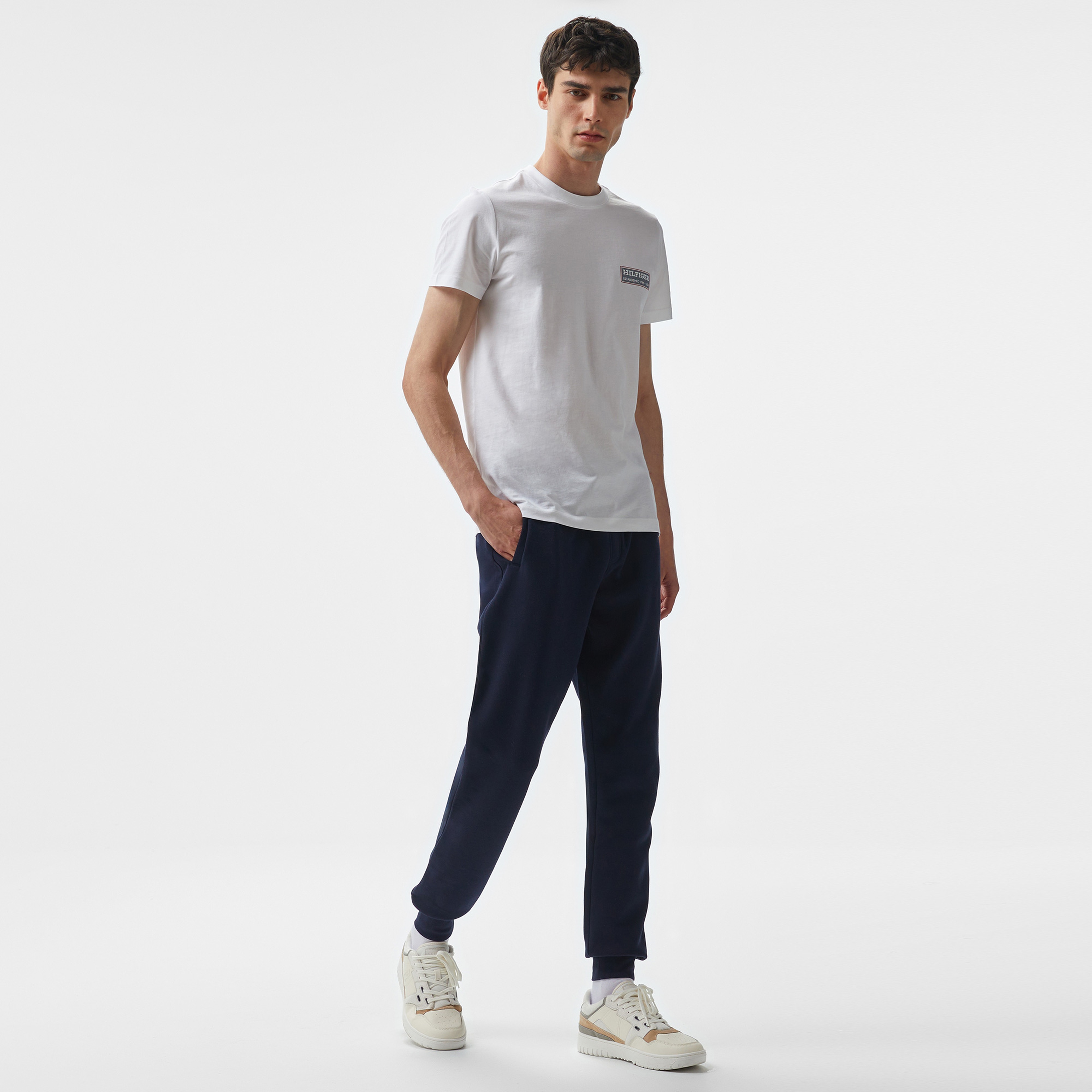 Tommy Hilfiger Erkek Beyaz T-Shirt