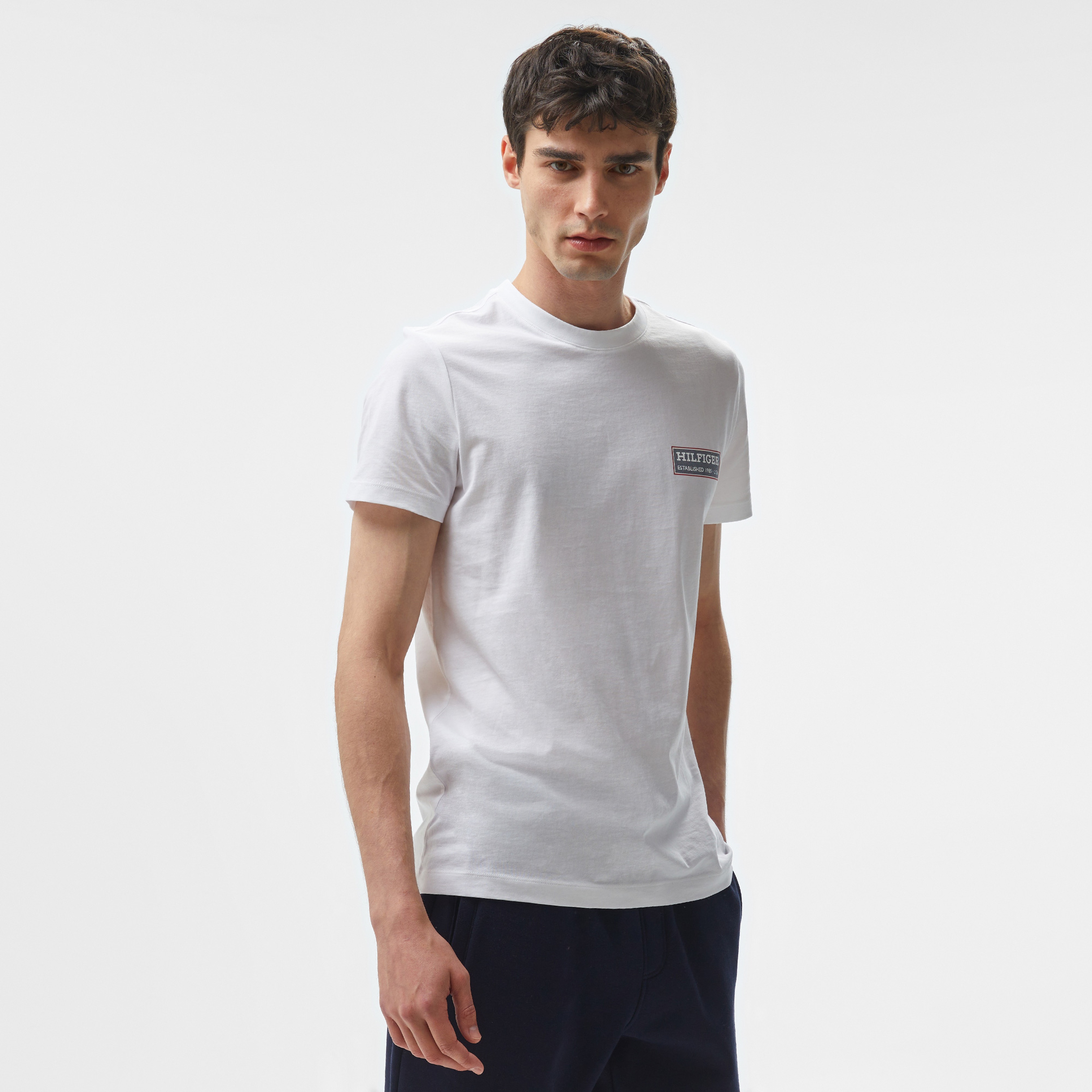 Tommy Hilfiger Erkek Beyaz T-Shirt