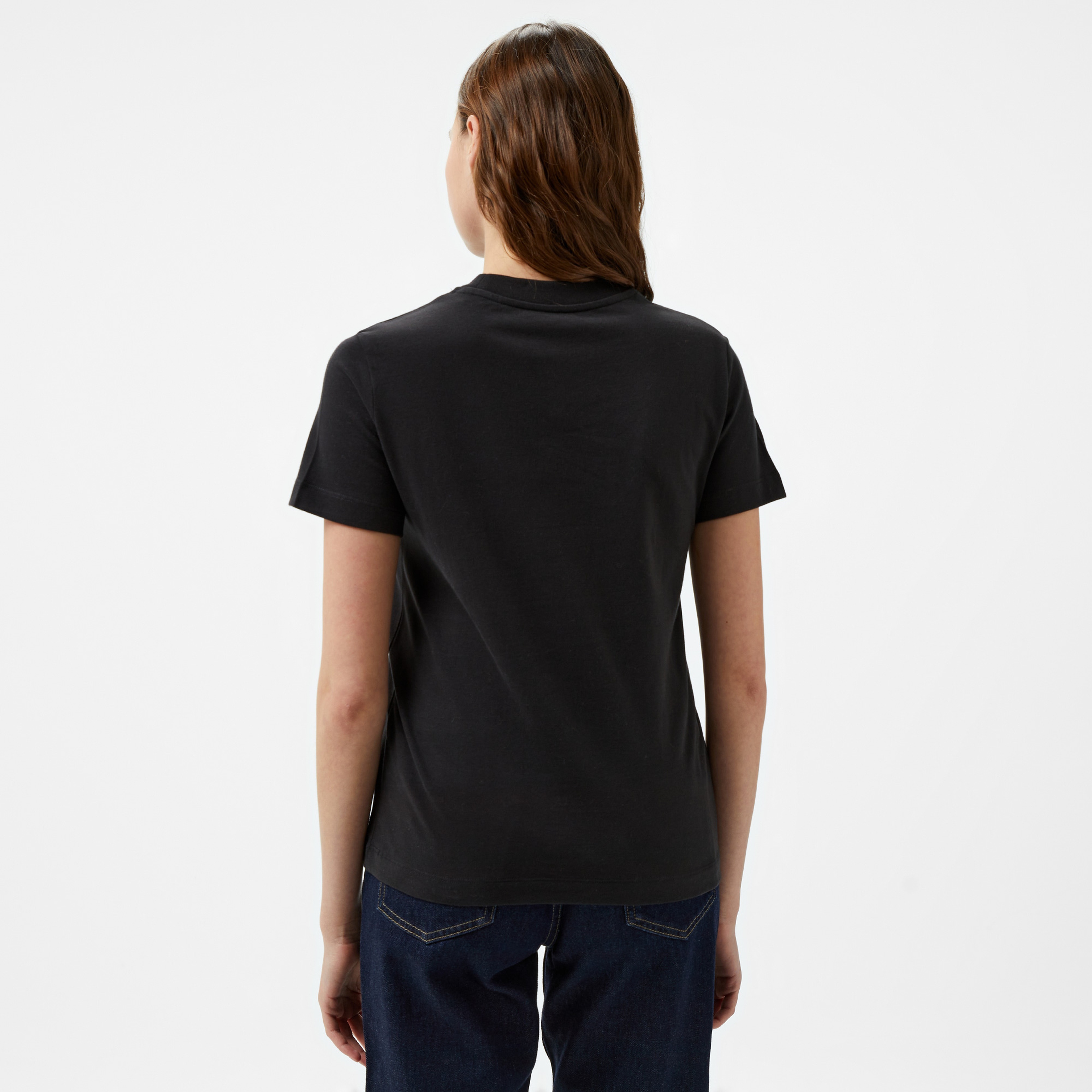 Calvin Klein Jeans Chenılle Monologo Regular Kadın Siyah T-Shirt