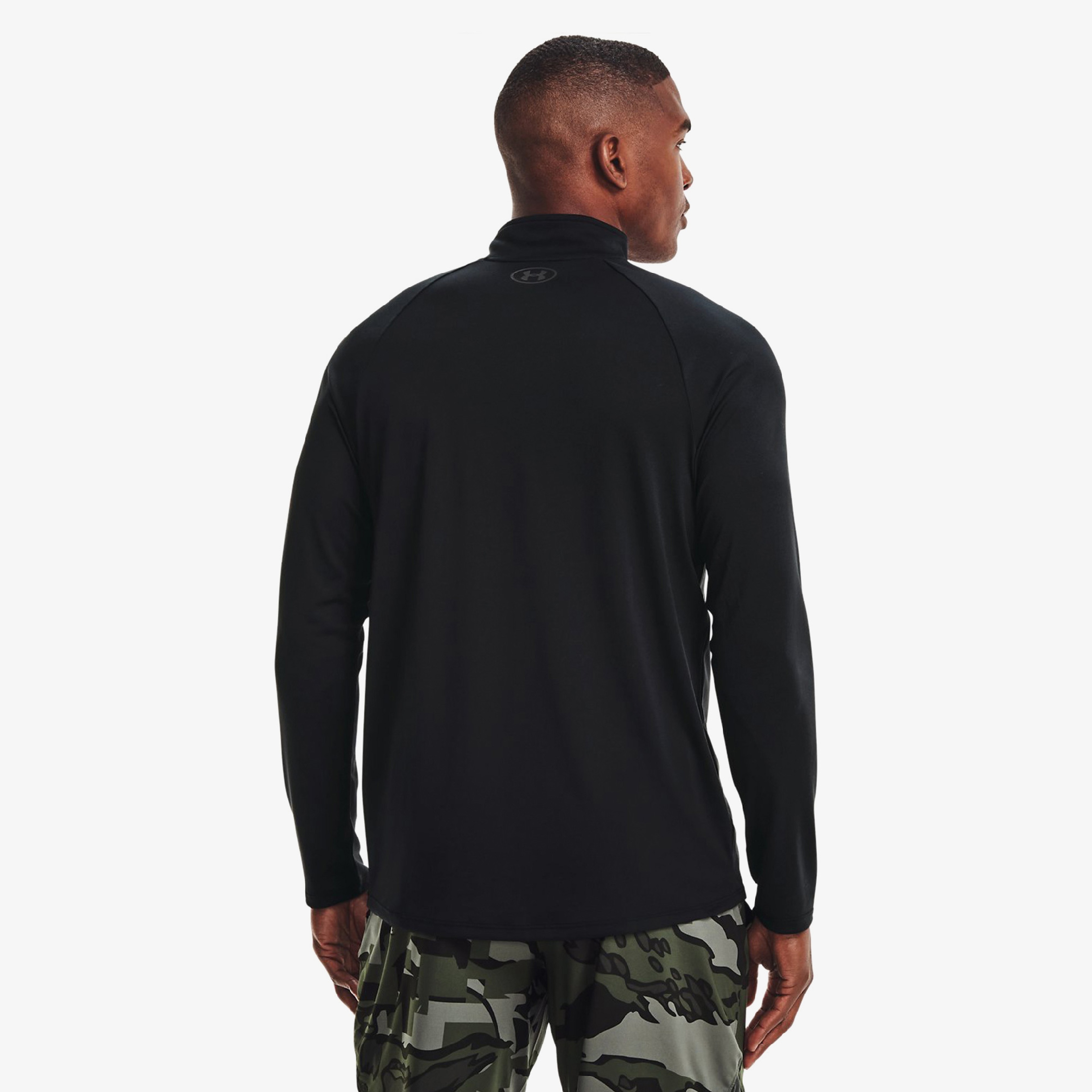 Under Armour Tech 2.0 1/2 Zip Erkek Siyah Uzun Kollu T-Shirt