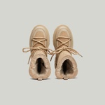 Tommy Hilfiger Shearling Leather Lace-Up Kadın Bej Bot