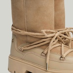 Tommy Hilfiger Shearling Leather Lace-Up Kadın Bej Bot