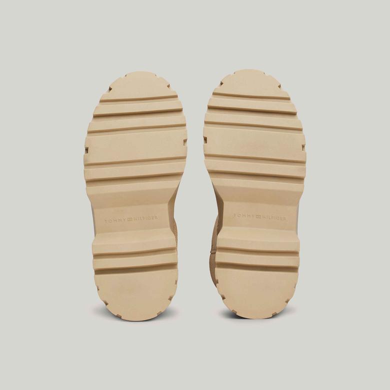Tommy Hilfiger Shearling Leather Lace-Up Kadın Bej Bot