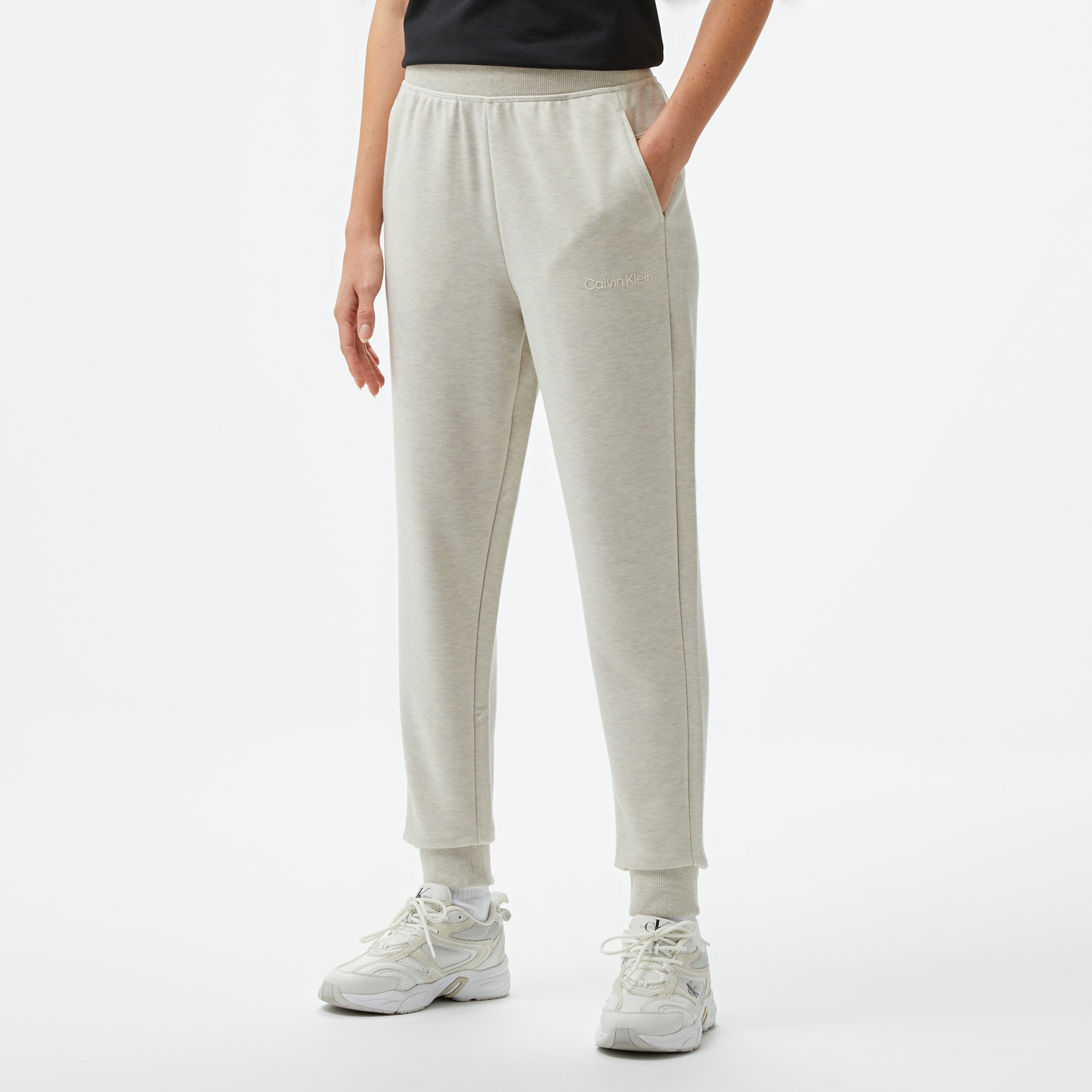 Calvin Klein Jogger Kadın Krem Jogger Pantolon