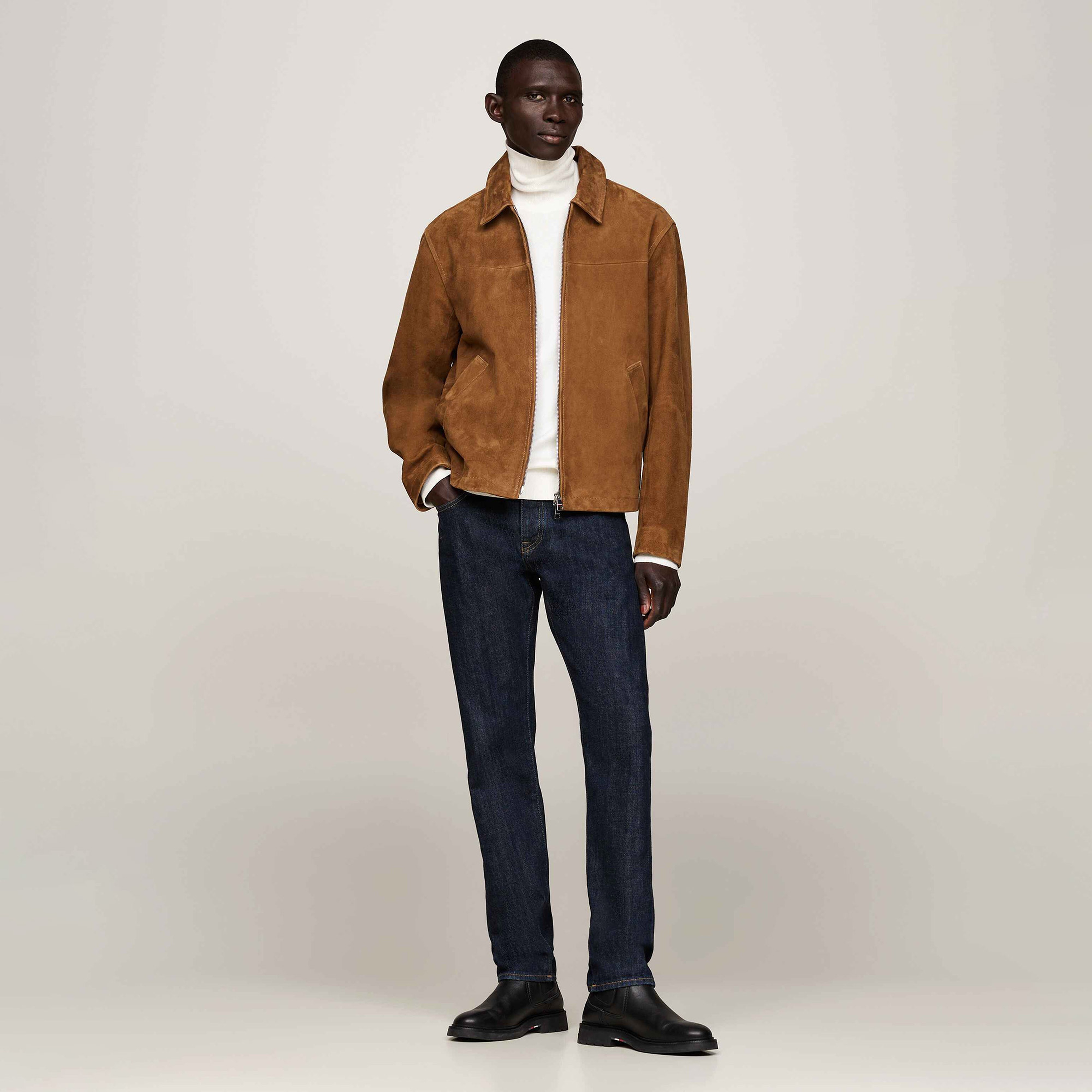 Tommy Hilfiger Erkek Kahverengi Mont