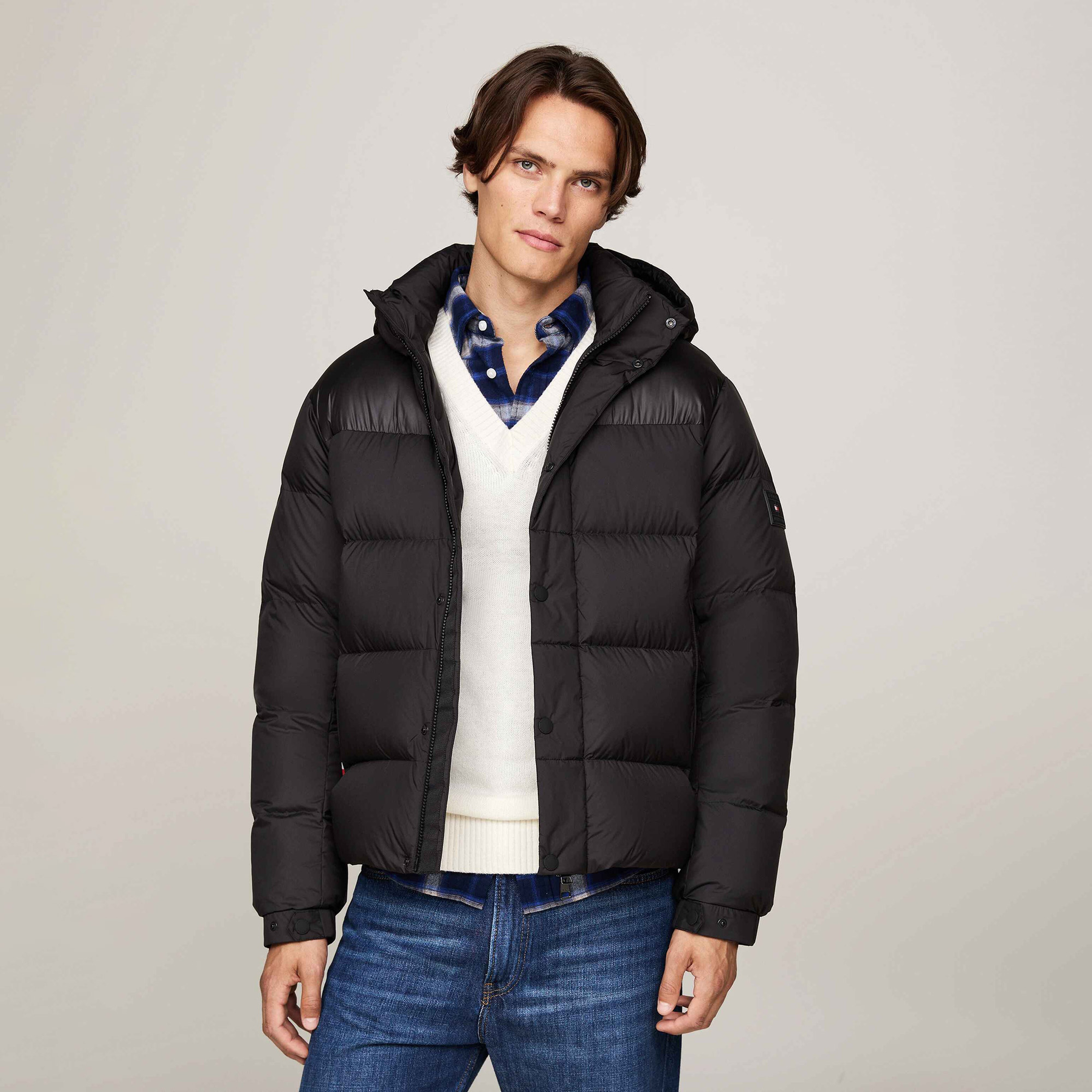 Tommy Hilfiger Erkek Siyah Mont