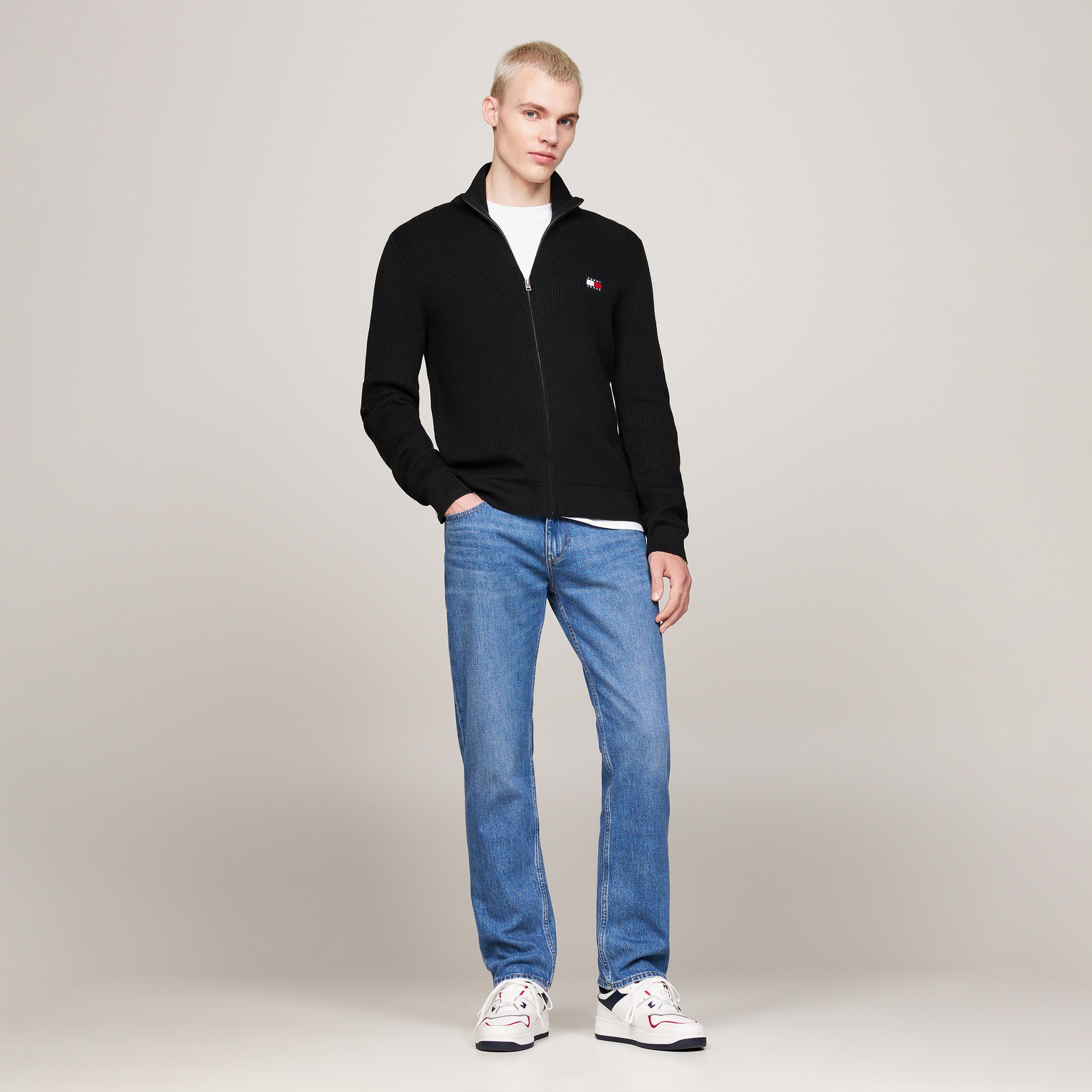 Tommy Jeans Erkek Siyah Triko
