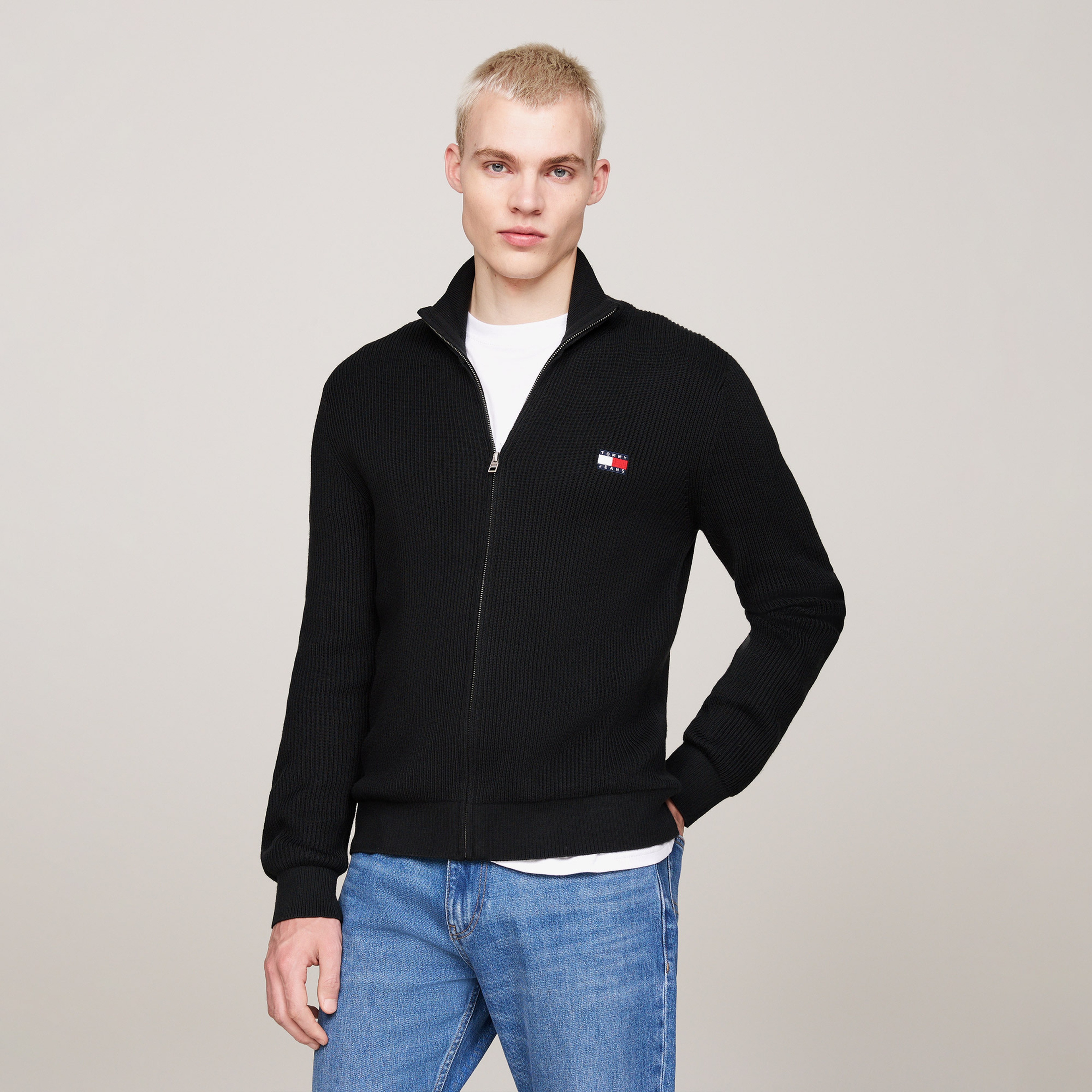 Tommy Jeans Erkek Siyah Triko