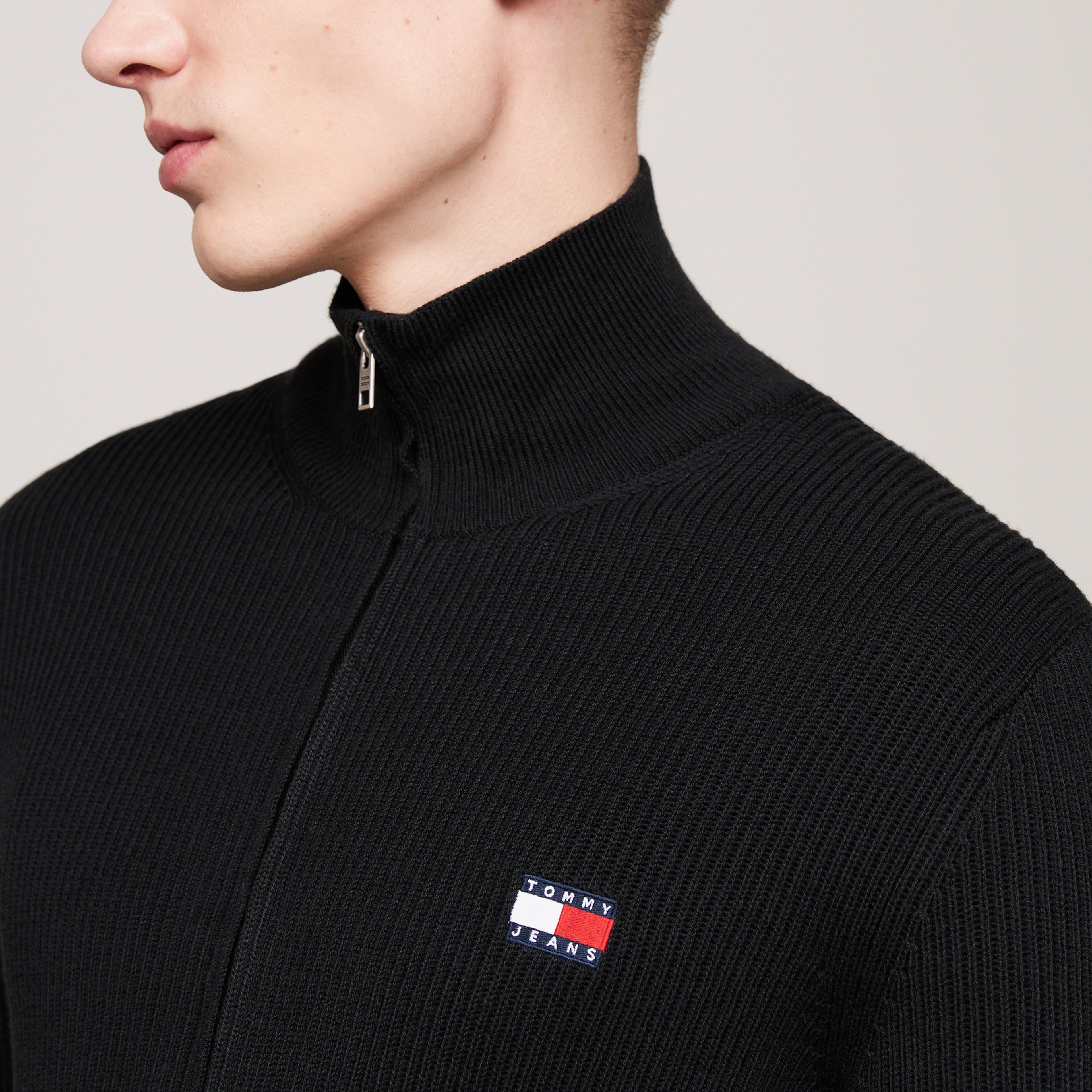 Tommy Jeans Erkek Siyah Triko