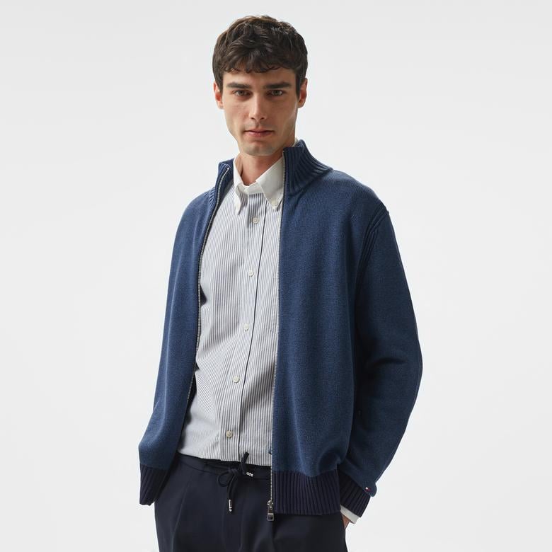 Tommy Hilfiger Erkek Mavi Triko