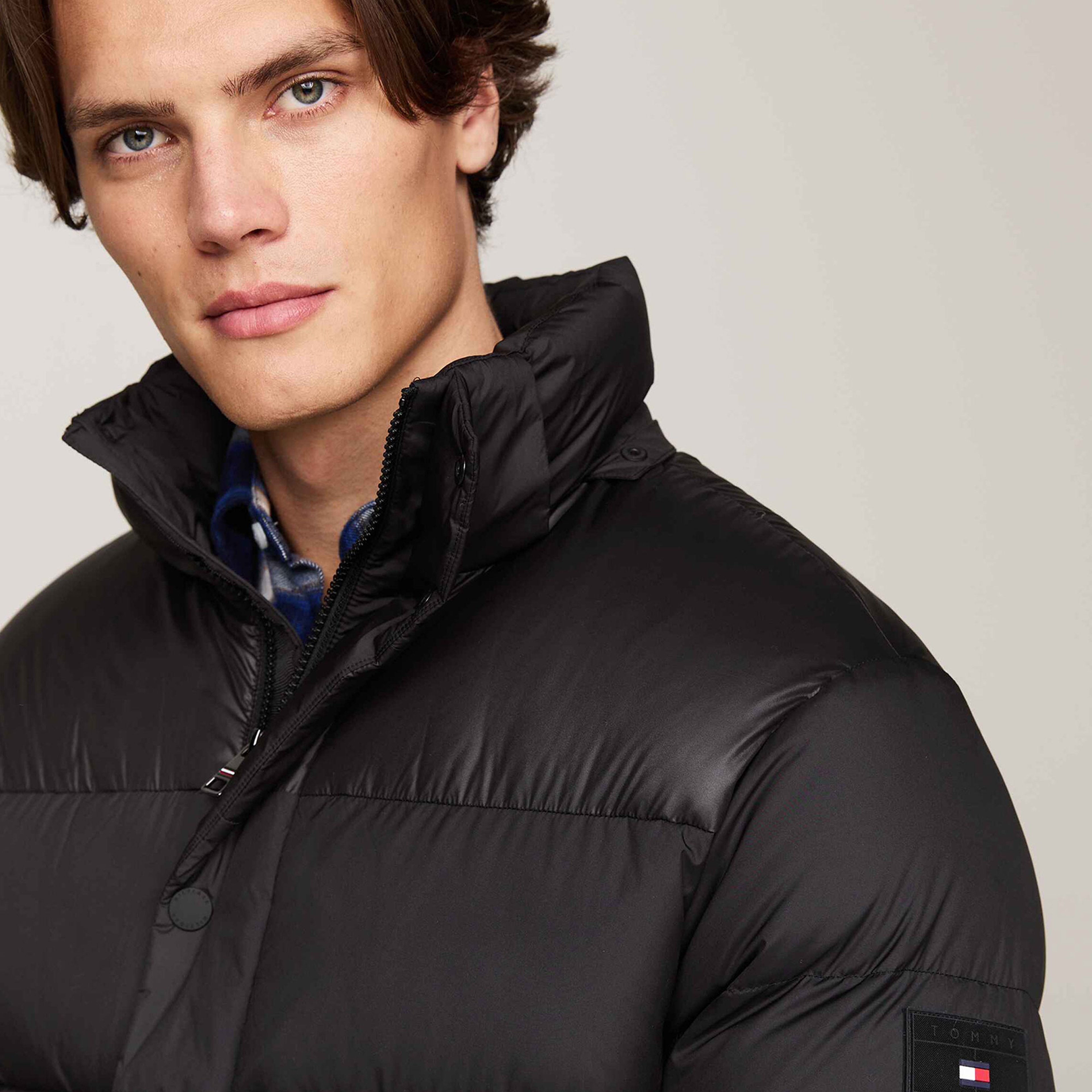 Tommy Hilfiger Erkek Siyah Mont