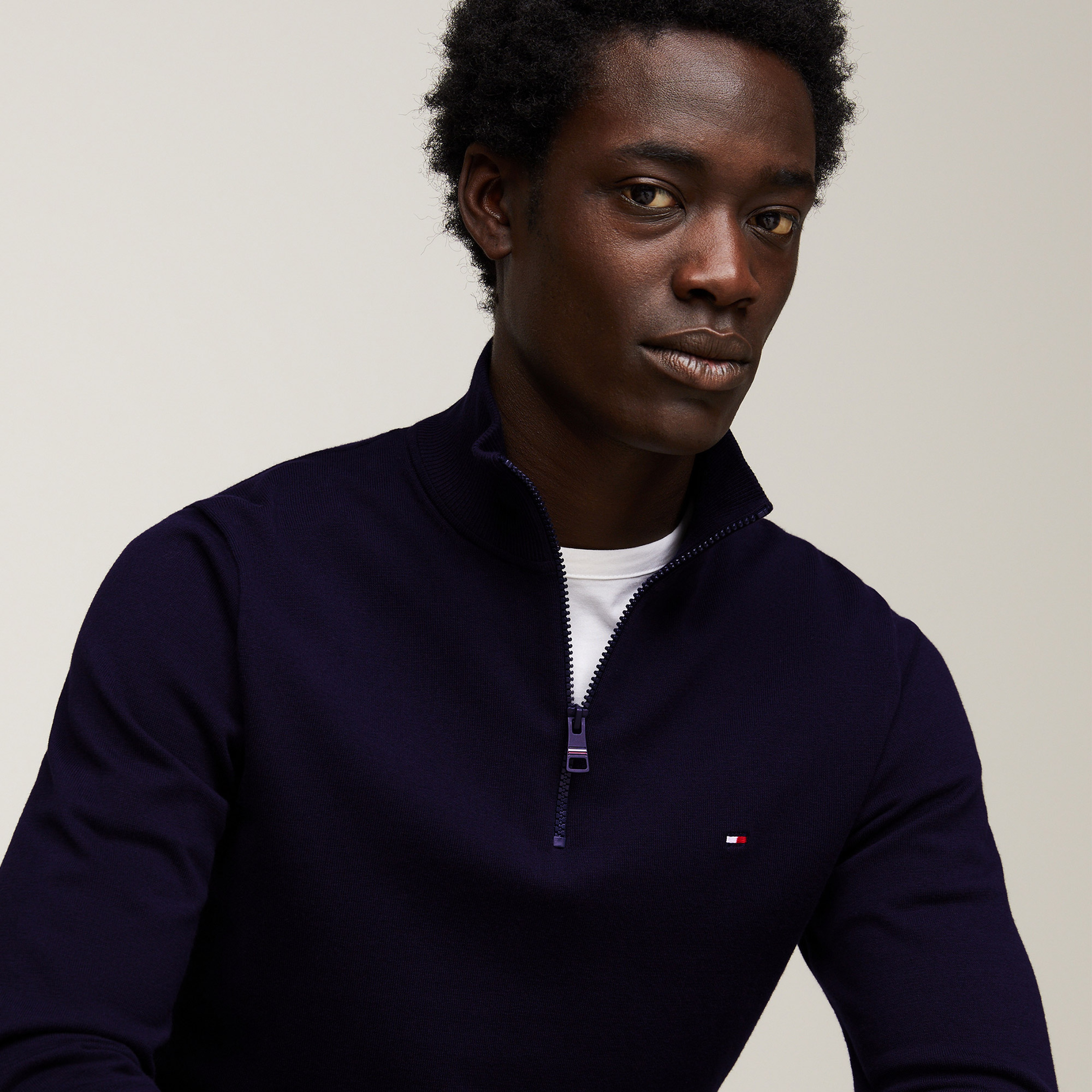 Tommy Hilfiger Erkek Mavi Triko