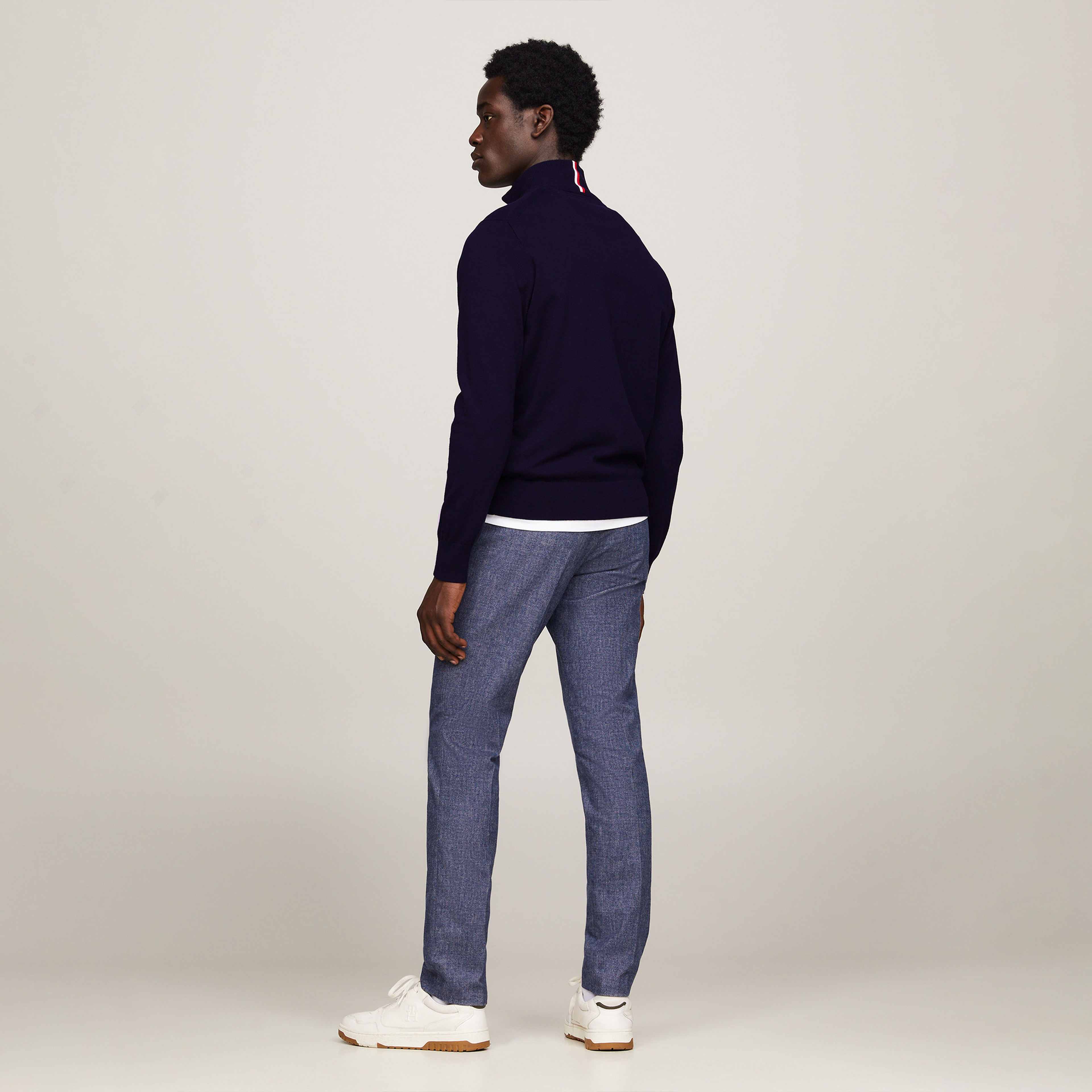 Tommy Hilfiger Erkek Mavi Triko