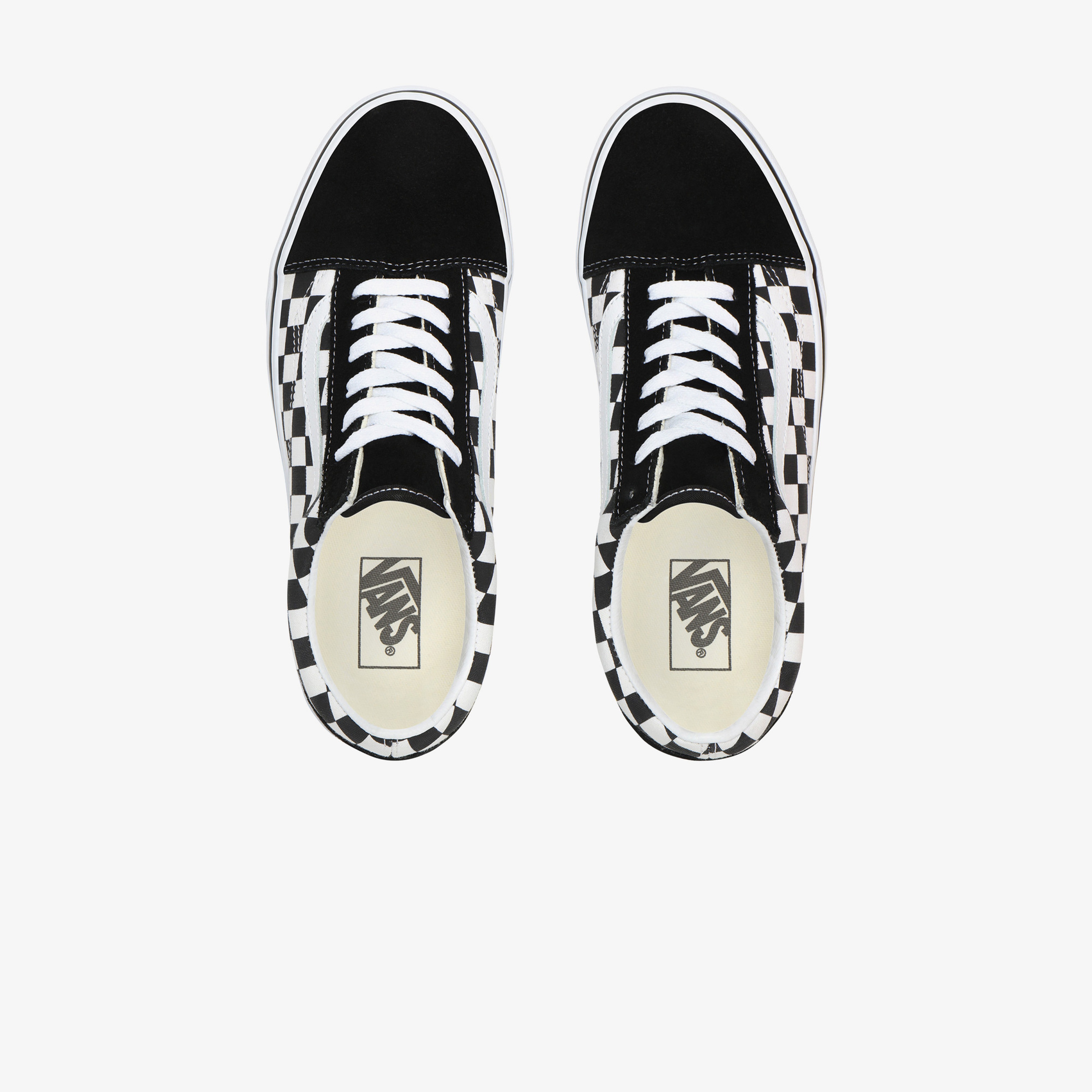 Vans Old Skool Platform Checkerboard Kadın Platform Siyah Sneaker