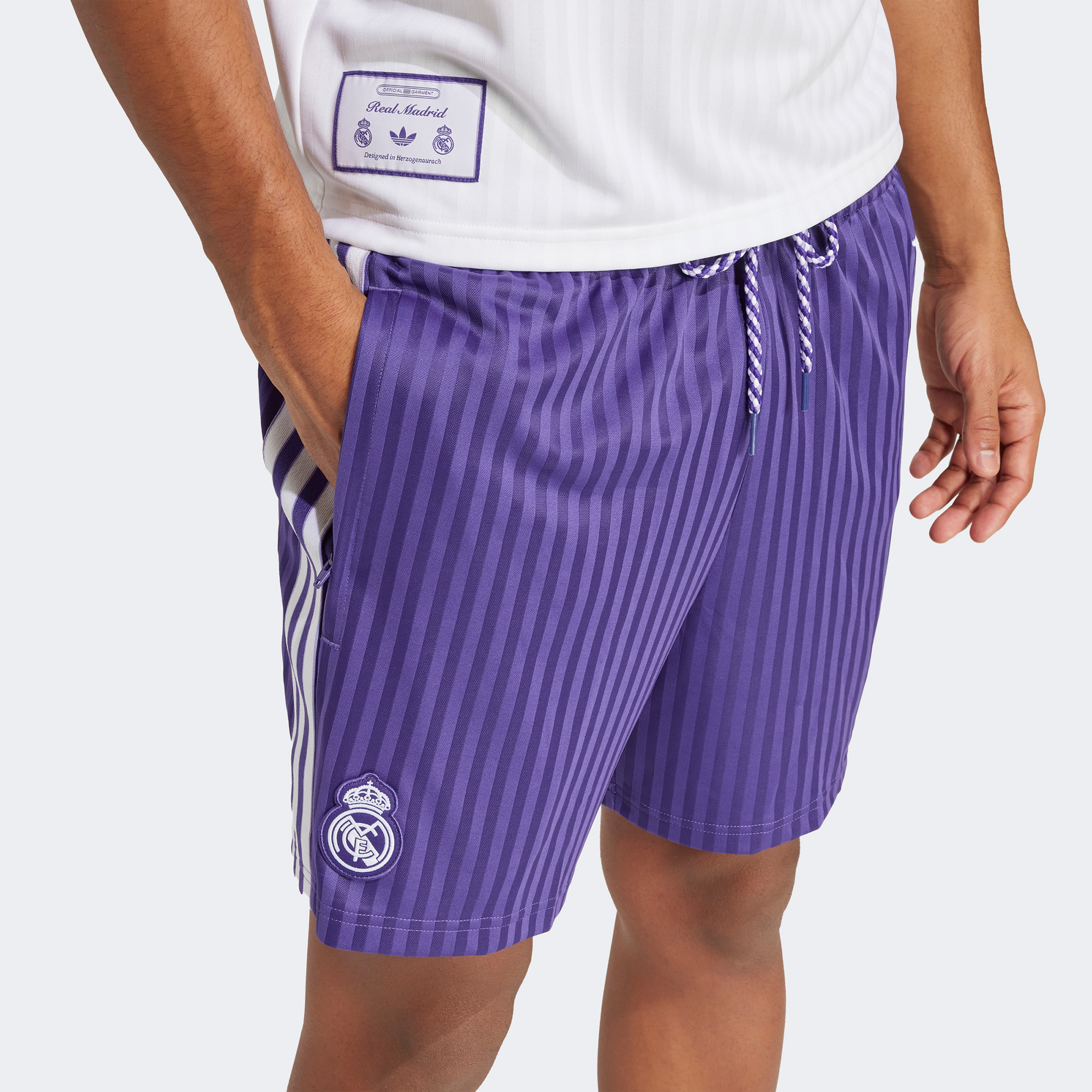 adidas Real Madrid Terrace Icons Erkek Mor Futbol Şortu