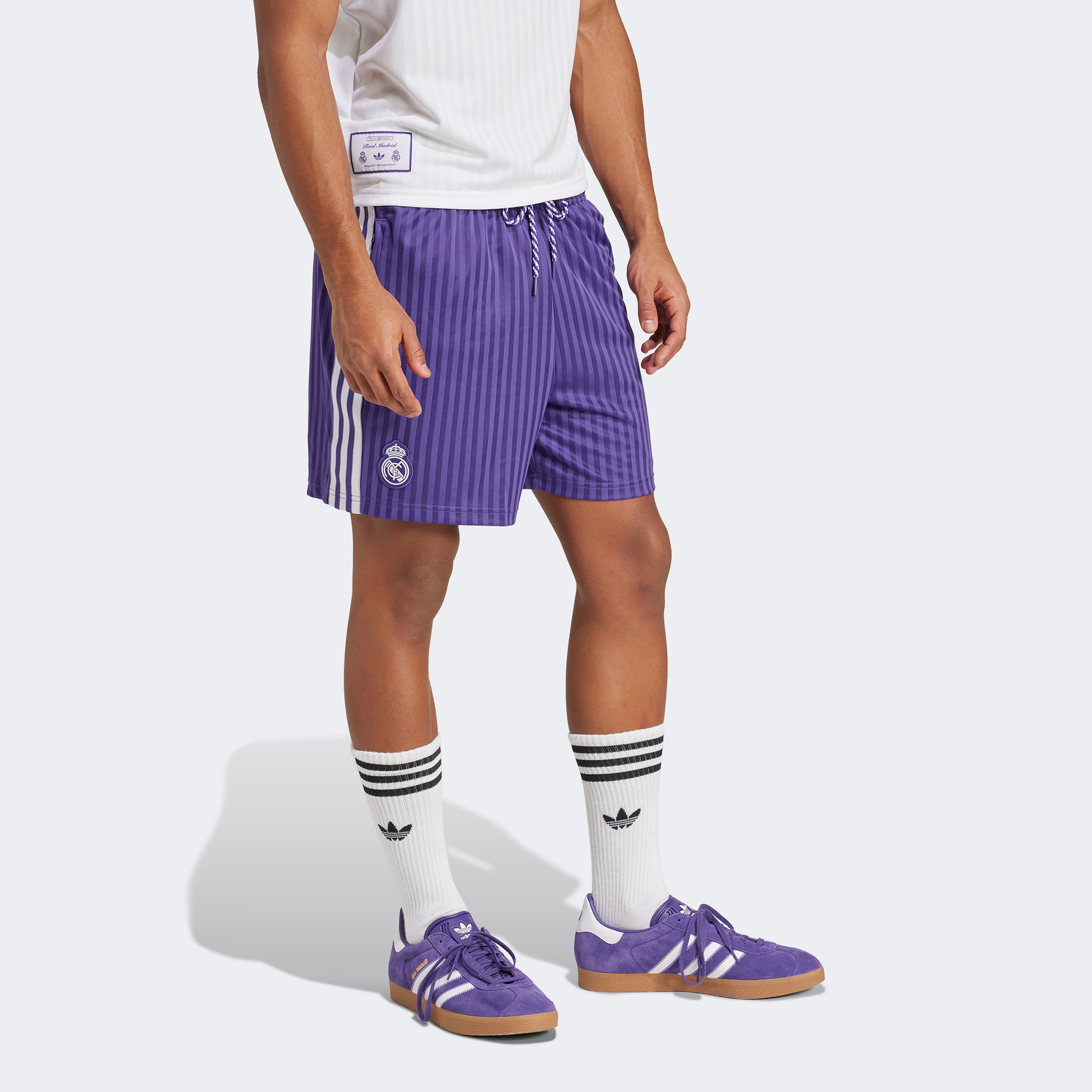 adidas Real Madrid Terrace Icons Erkek Mor Futbol Şortu