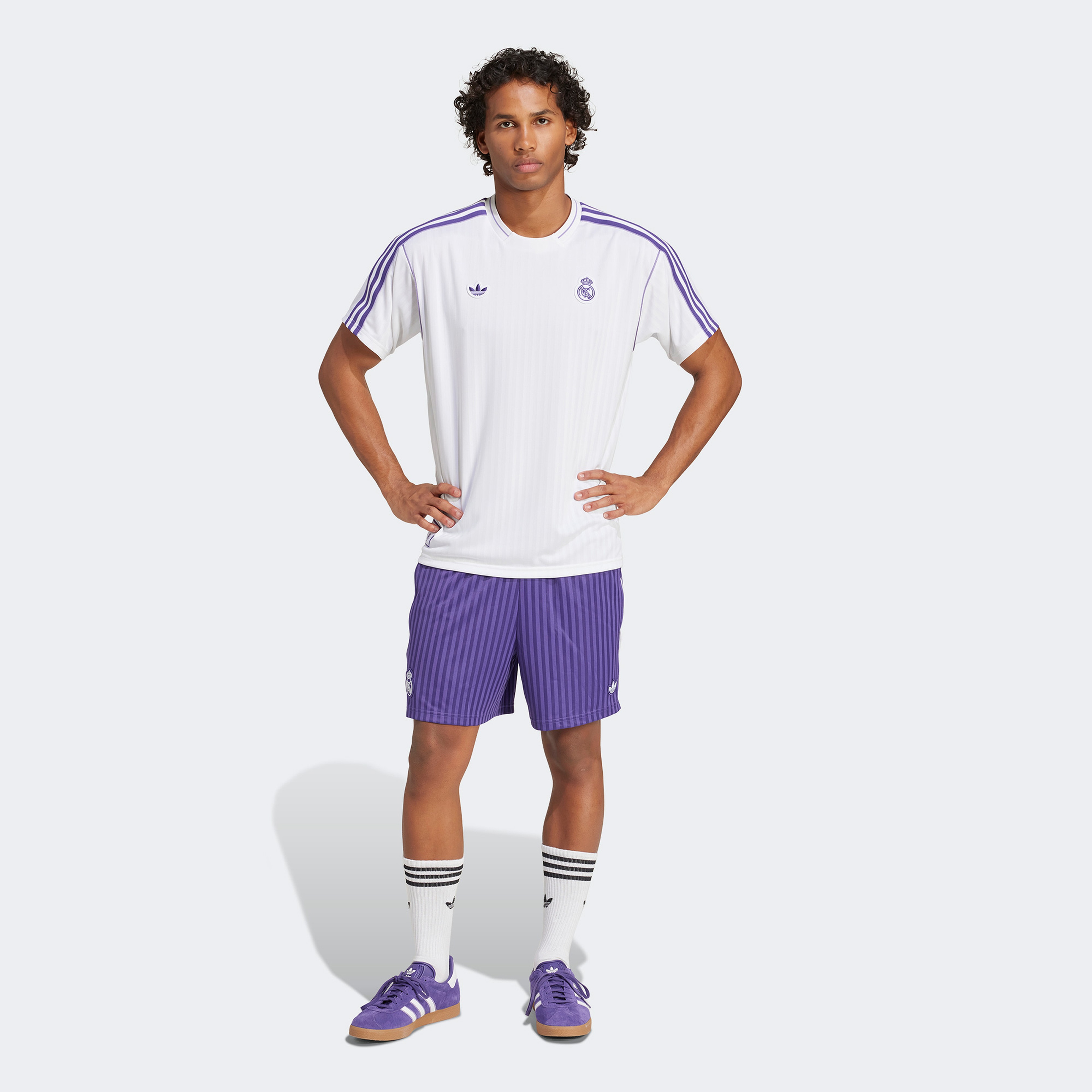 adidas Real Madrid Terrace Icons Erkek Mor Futbol Şortu