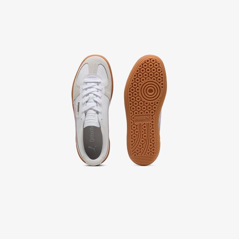 Puma Palermo Leather Mor Detaylı Kadın Beyaz Sneaker