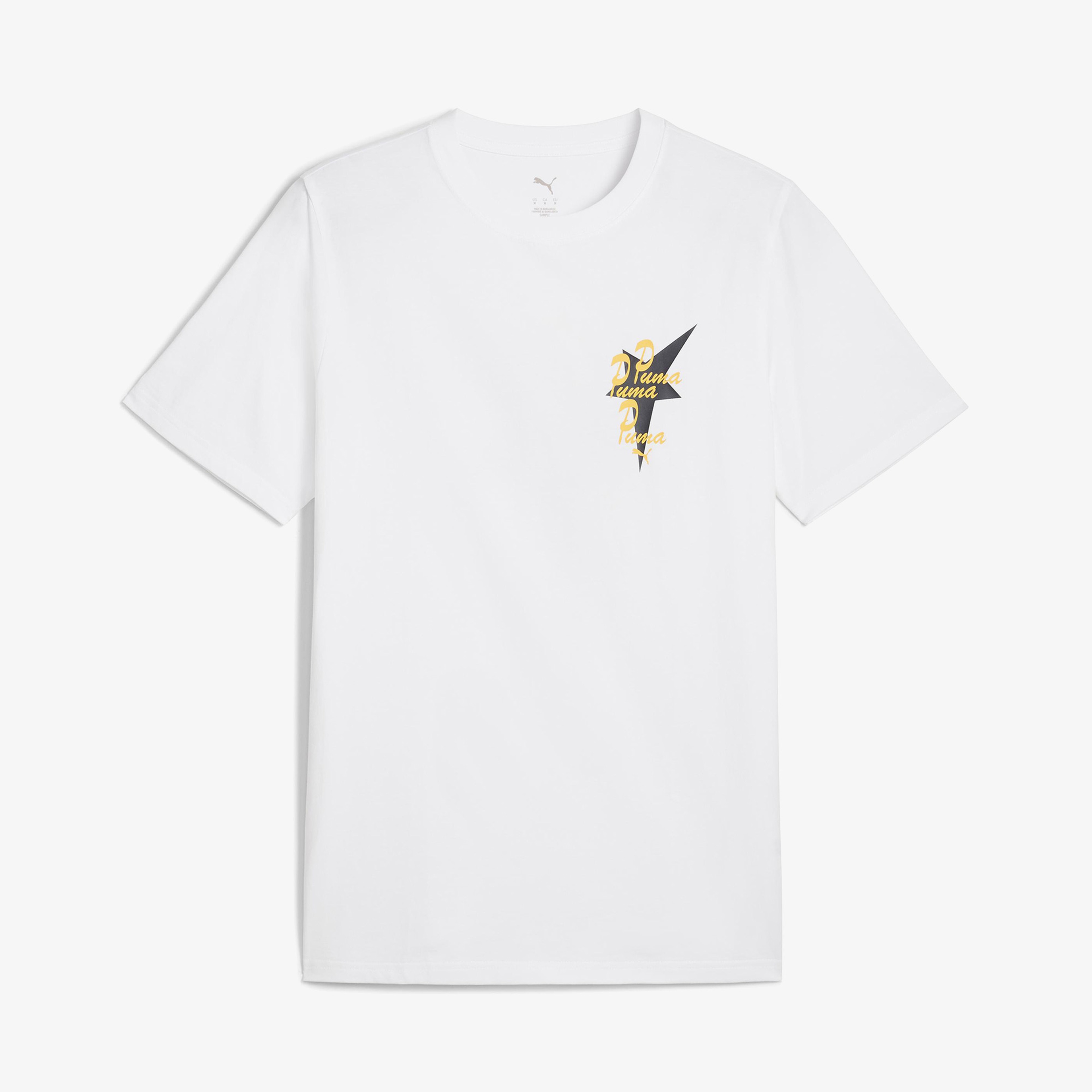 Puma Wardrobe Ess Graphic Erkek Beyaz T-Shirt