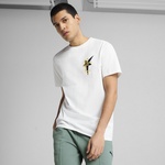 Puma Wardrobe Ess Graphic Erkek Beyaz T-Shirt