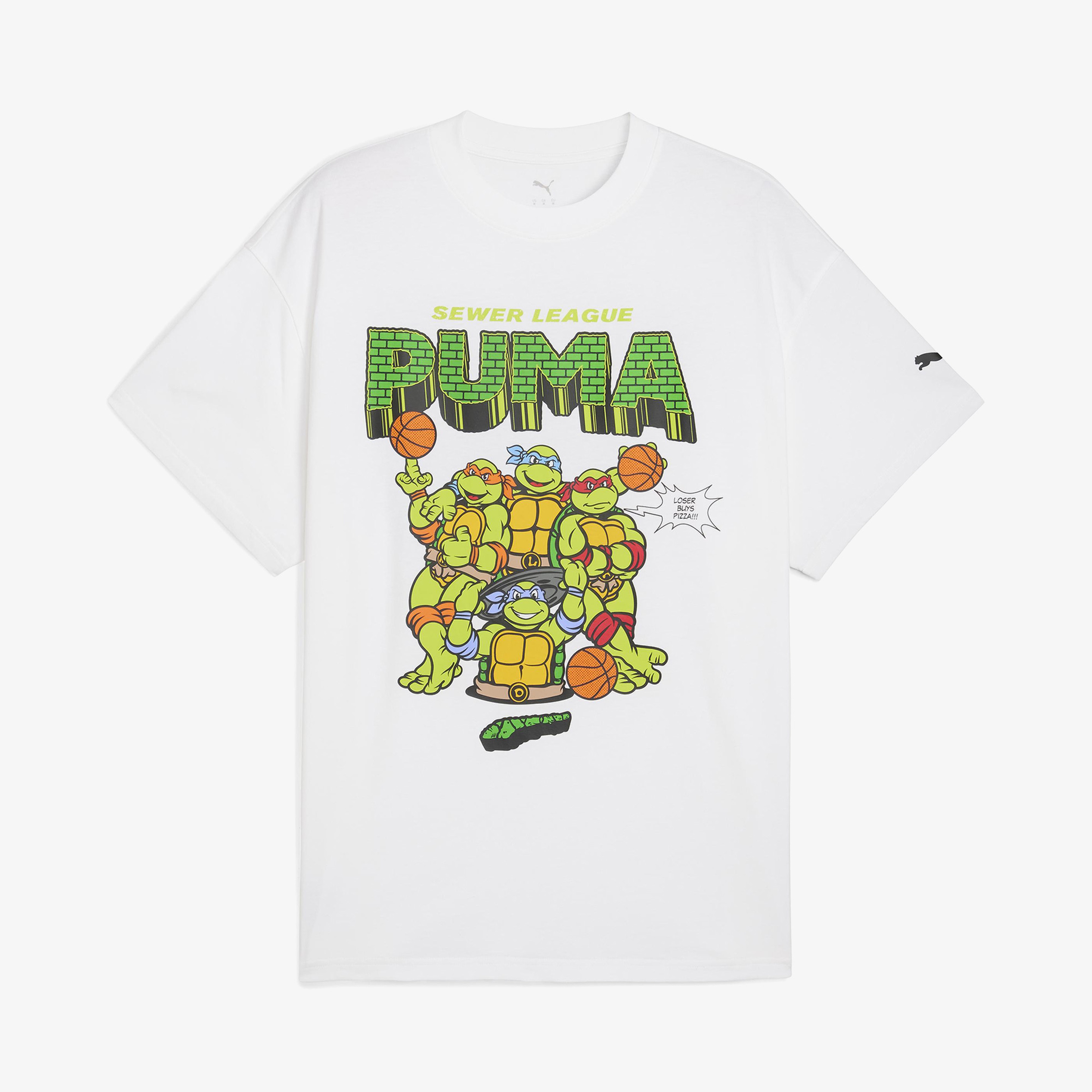 Puma X TMNT Basketball Erkek Desenli Beyaz T-ShirtXL630929| Occasion