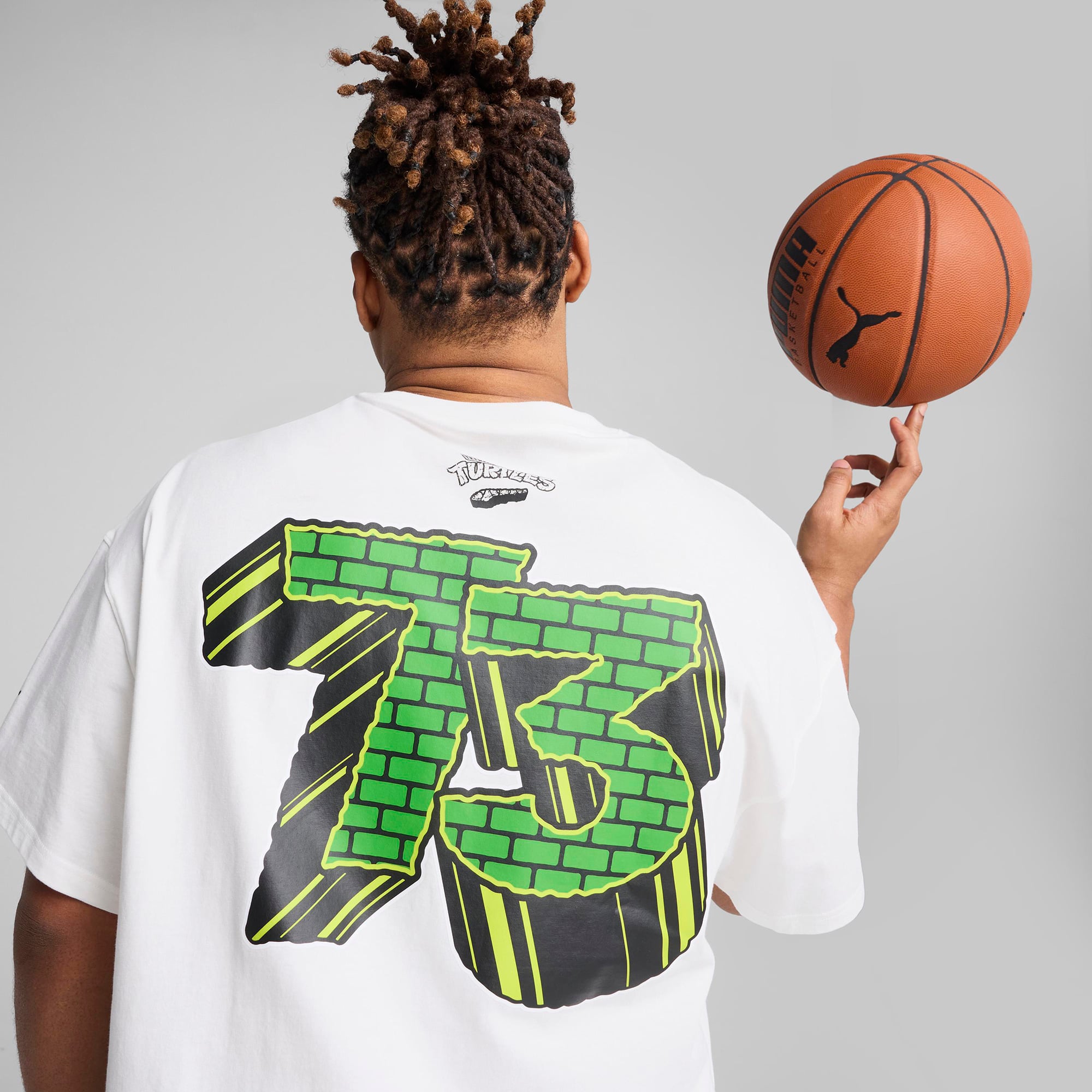 Puma X TMNT Basketball Erkek Desenli Beyaz T-ShirtXL630929| Occasion