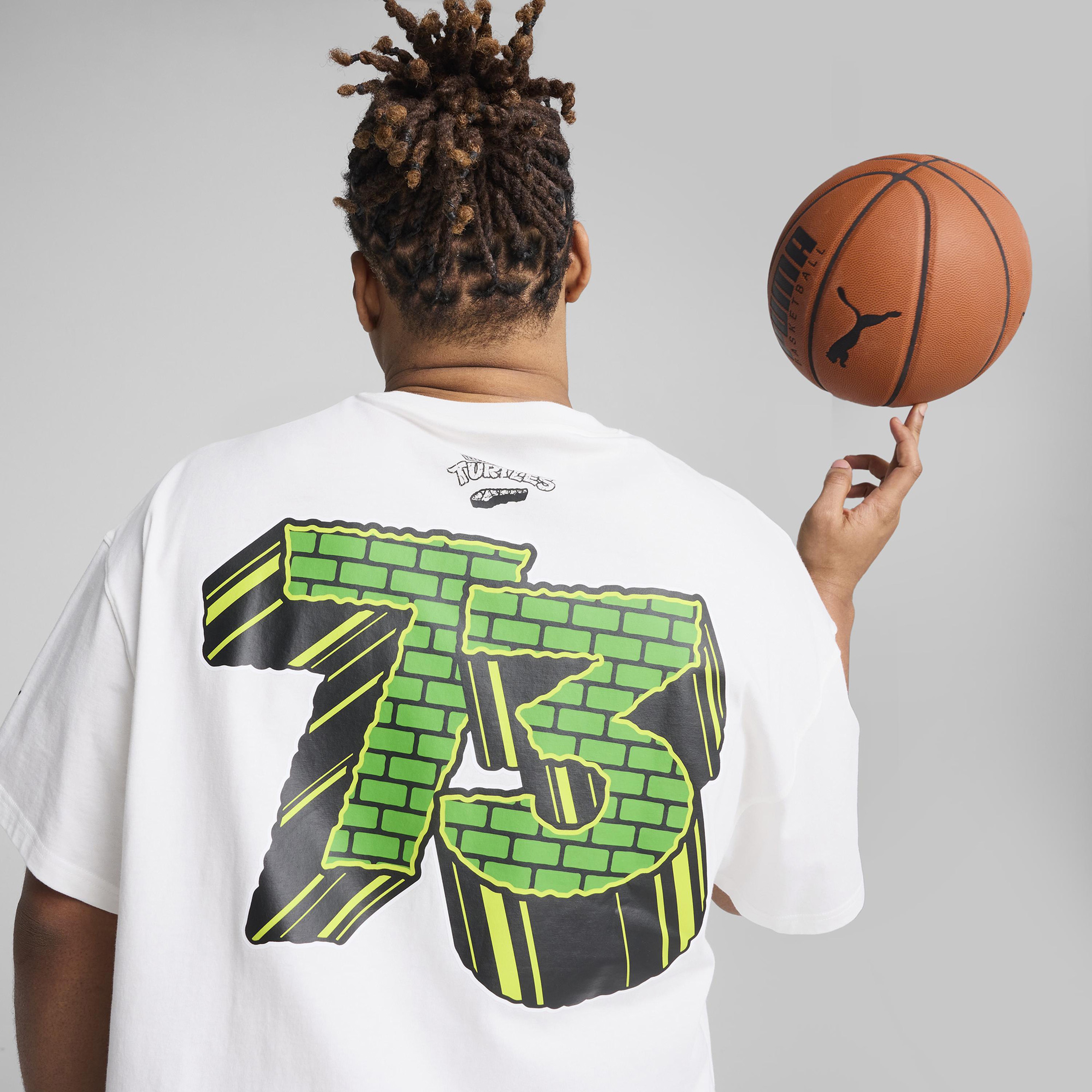 totooo様 Puma X TMNT Basketball Erkek Desenli Beyaz T-ShirtXL630929| Occasion