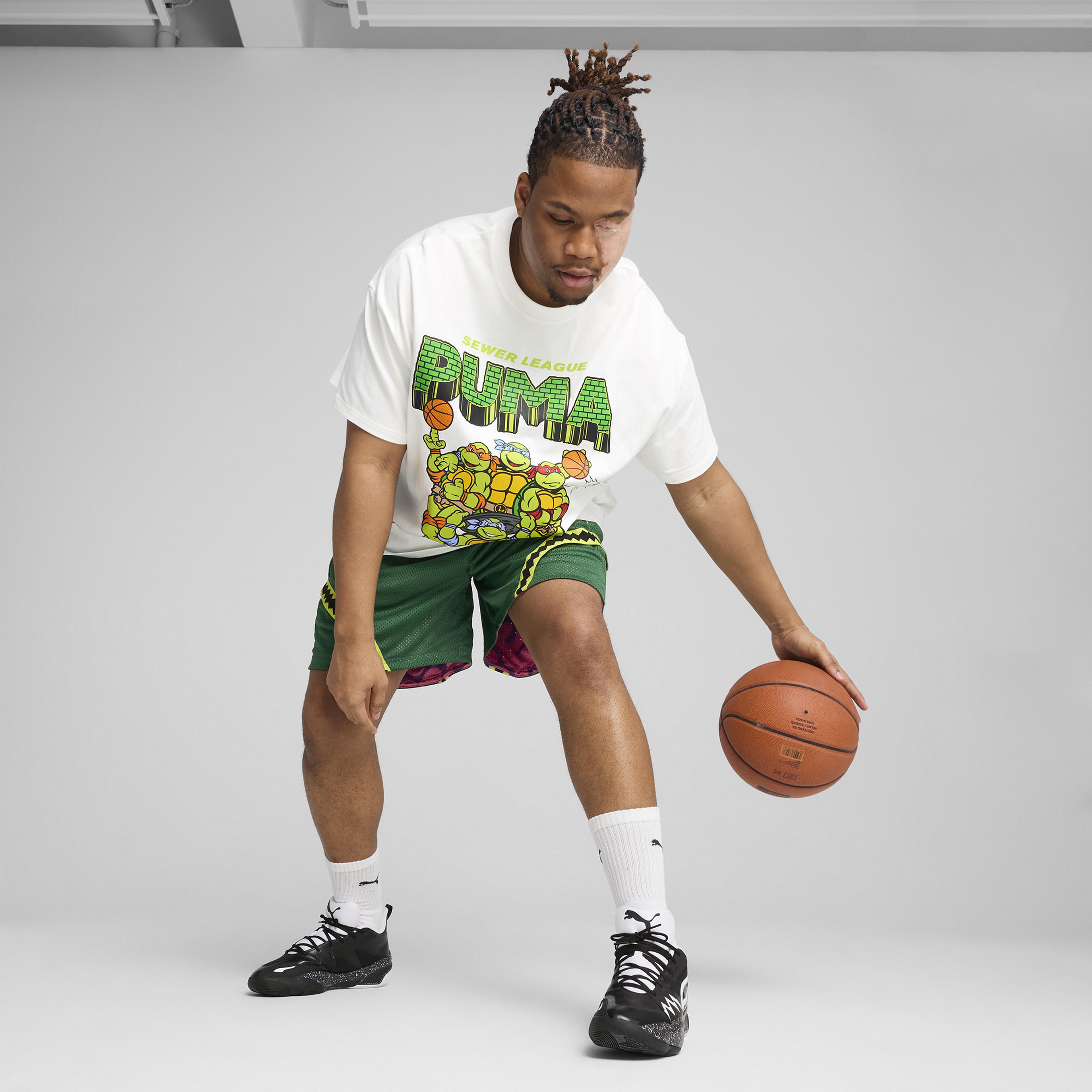 Puma X TMNT Basketball Erkek Desenli Beyaz T-ShirtXL630929| Occasion