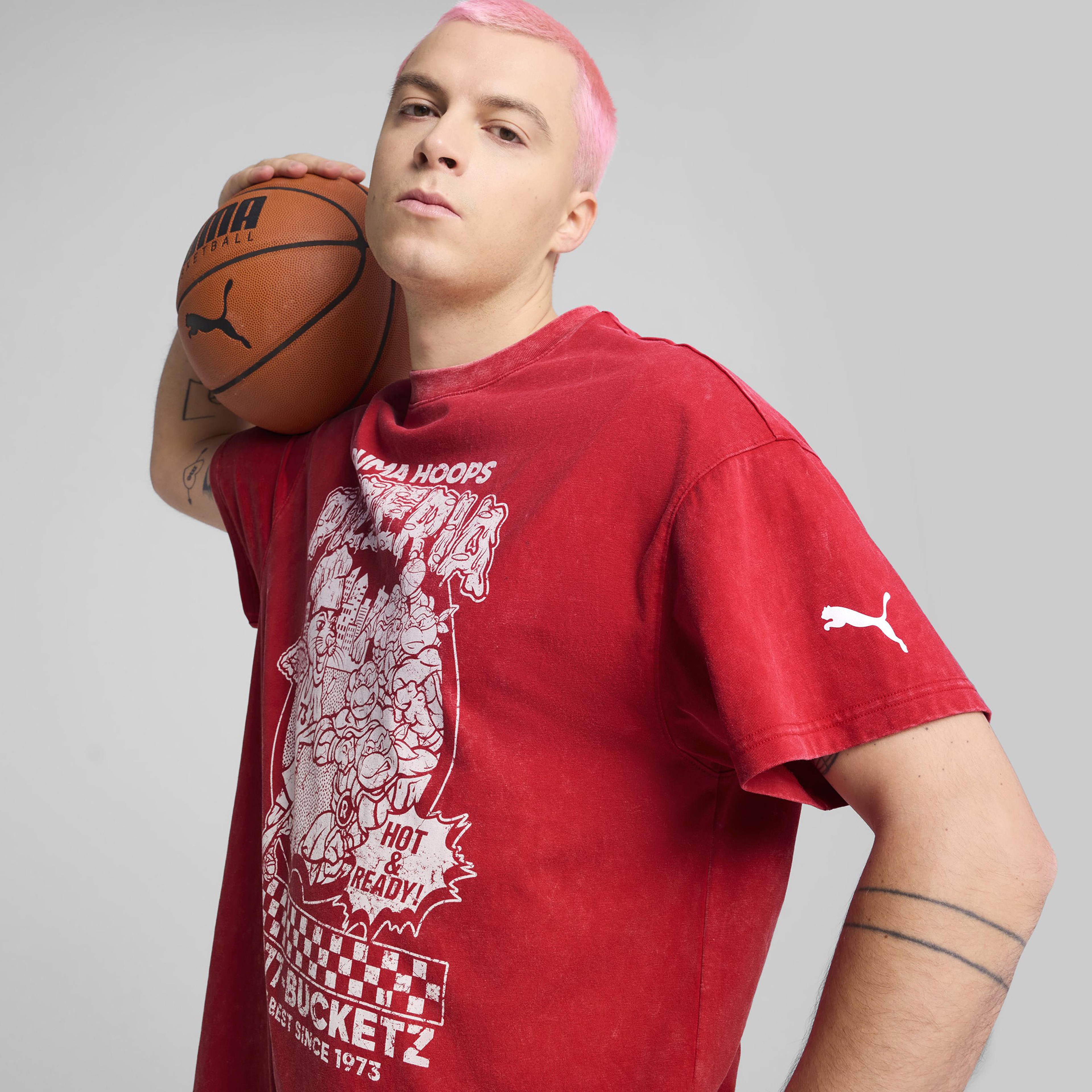 Puma X TMNT Erkek Kırmızı Basketbol T-Shirt