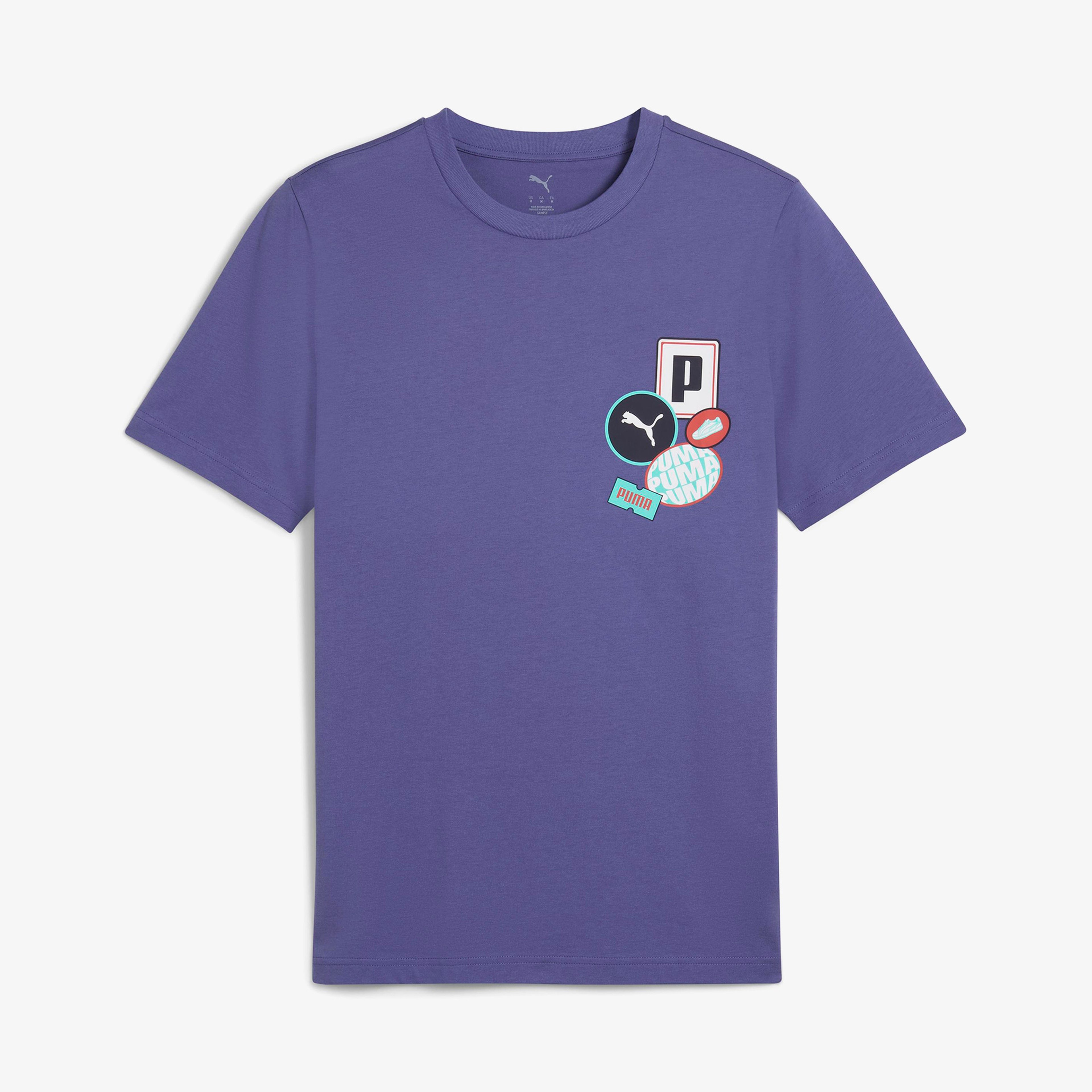 Puma Graphics icon Erkek Mavi T-Shirt