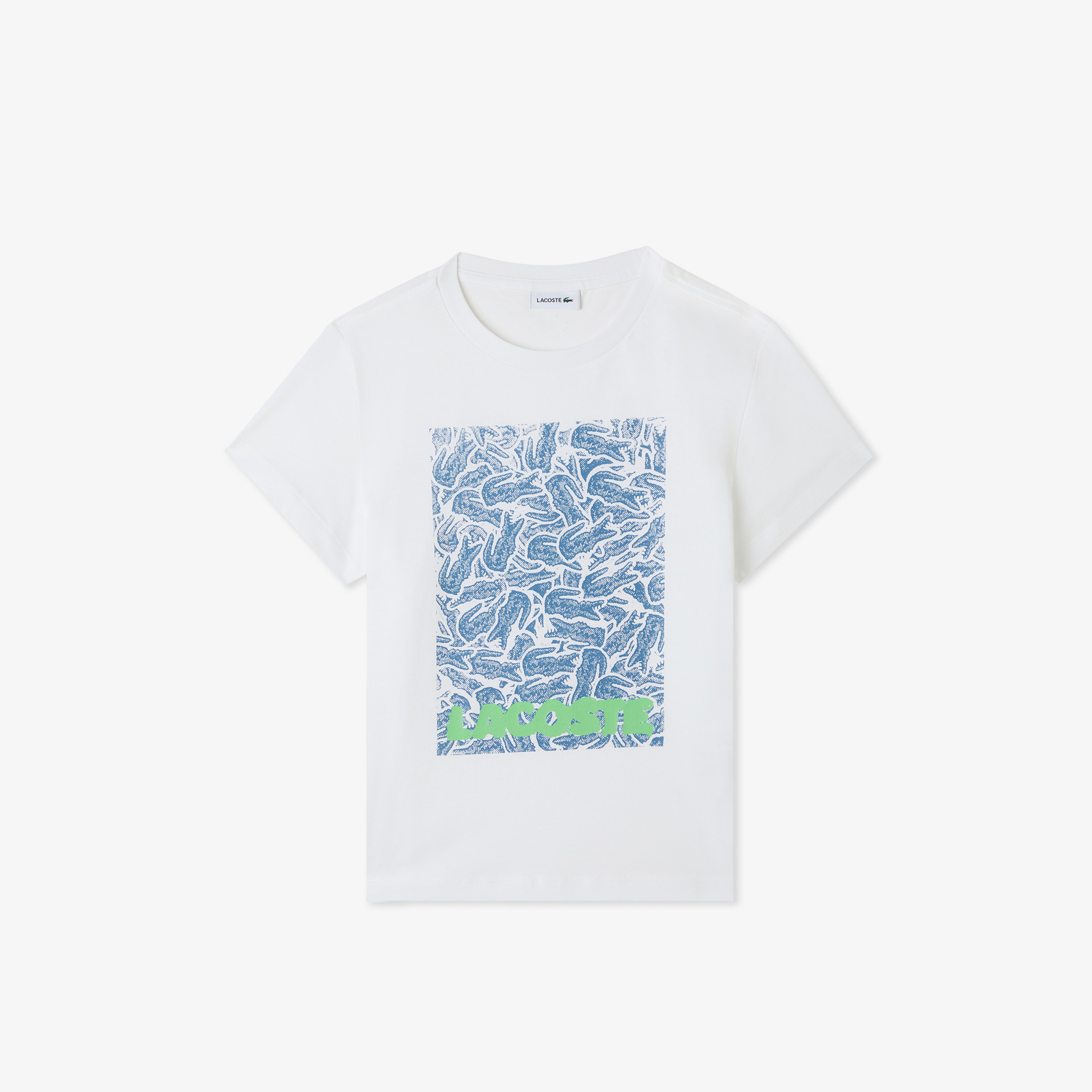 Çocuk Bisiklet Yaka Baskılı Beyaz T-Shirt