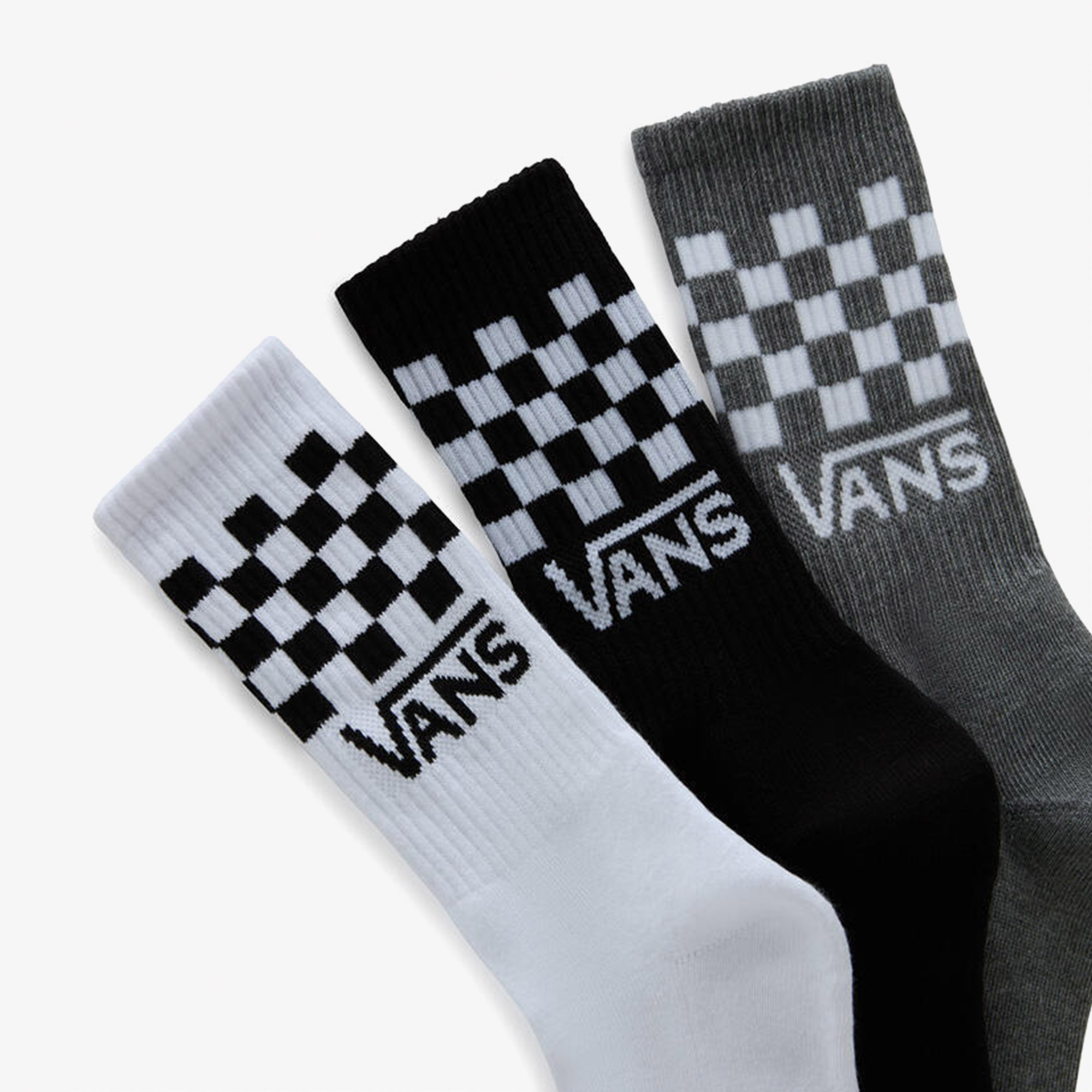 Vans Drop V Classic Check Crew Çocuk Beyaz Çorap