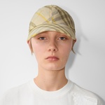 Burberry Check Linen Baseball Erkek Krem Rengi Şapka