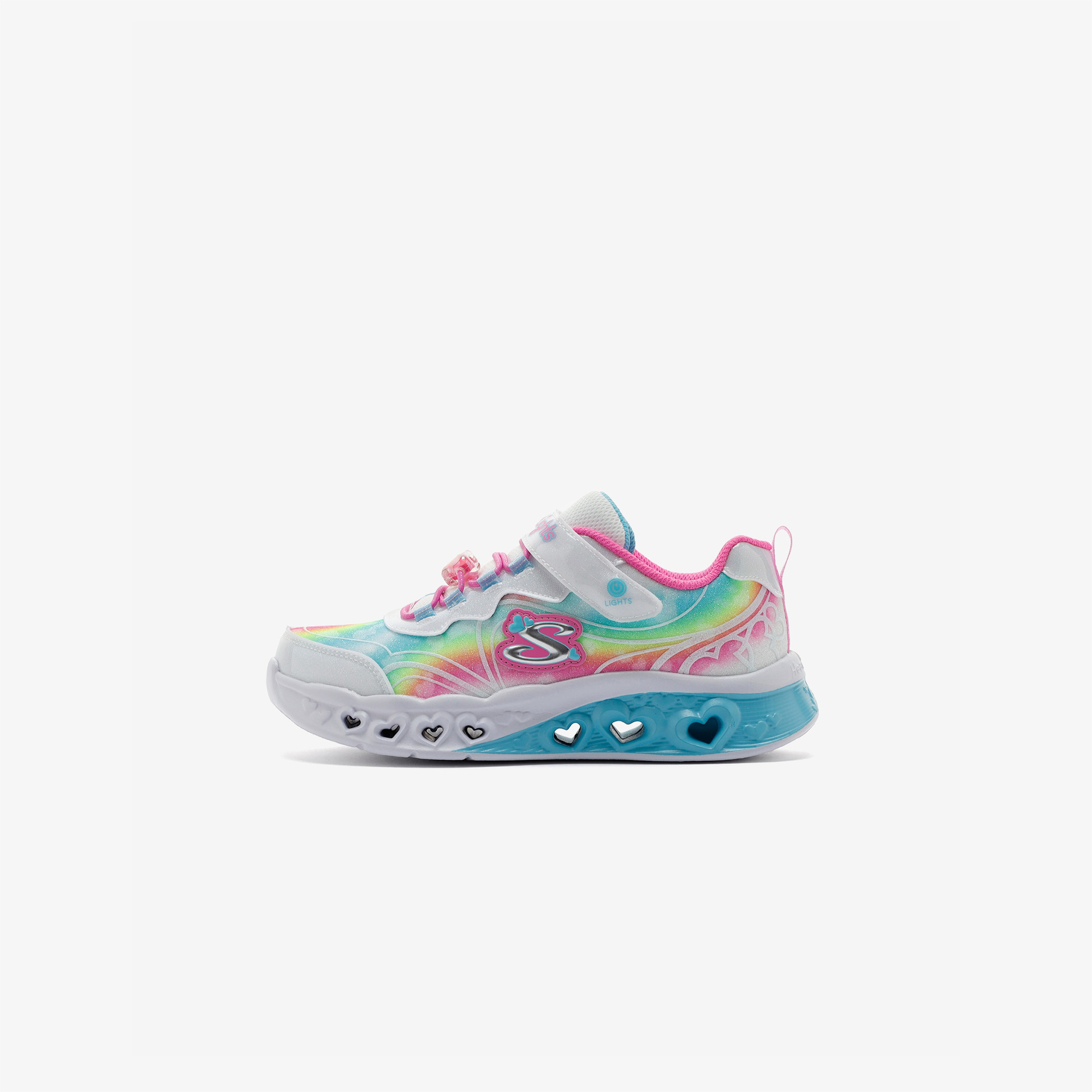 Skechers Flutter Heart Lights Groovy Swirl Çocuk Beyaz Işıklı Spor Ayakkabı