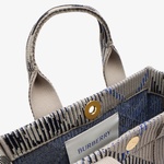 Burberry Mini Check Knitted Kadın Krem Rengi El Çantası